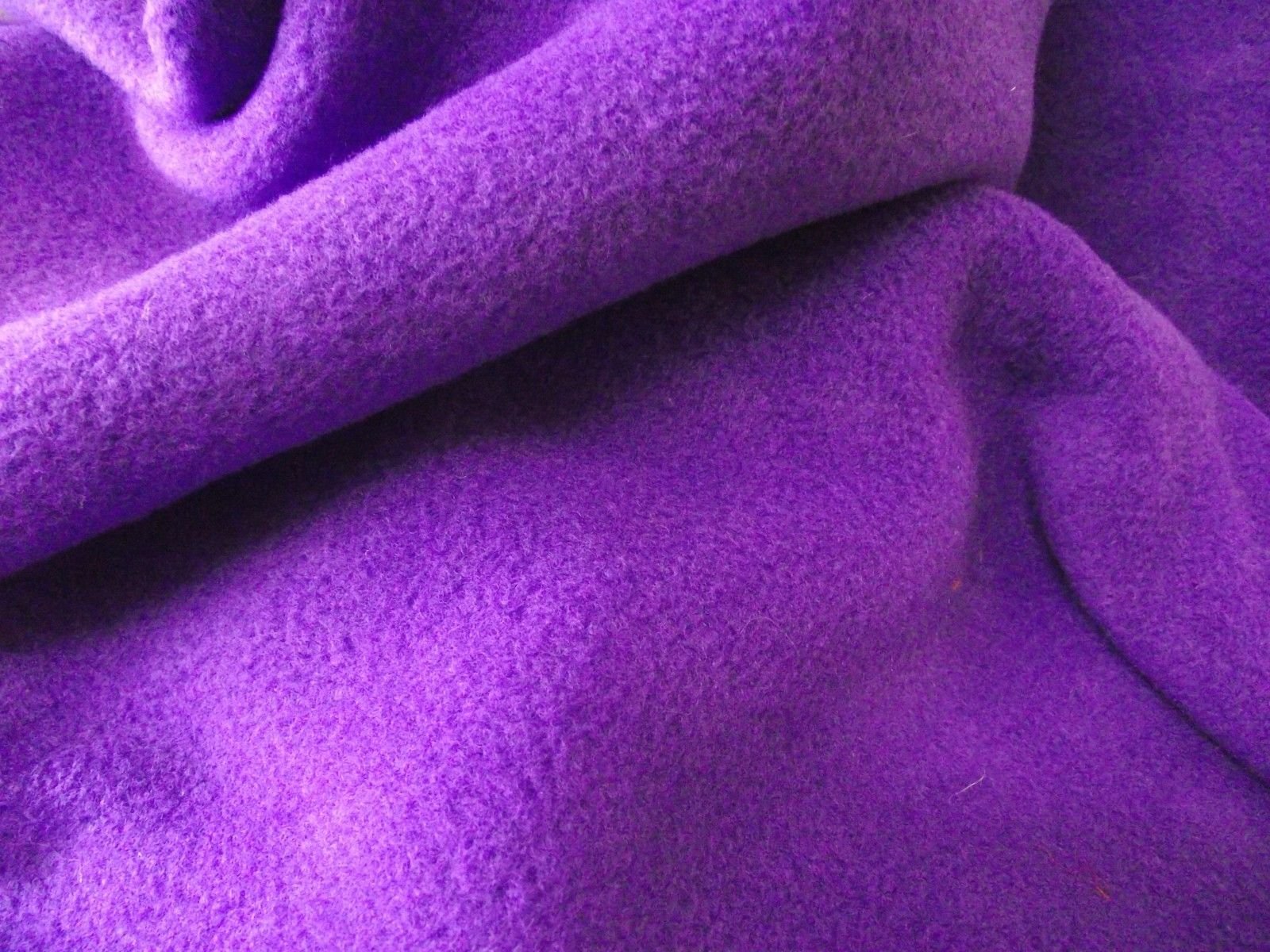 Quality Anti Pil Polar Fleece Fabric Material - Purple, 1Mtr - 150cmx100cm