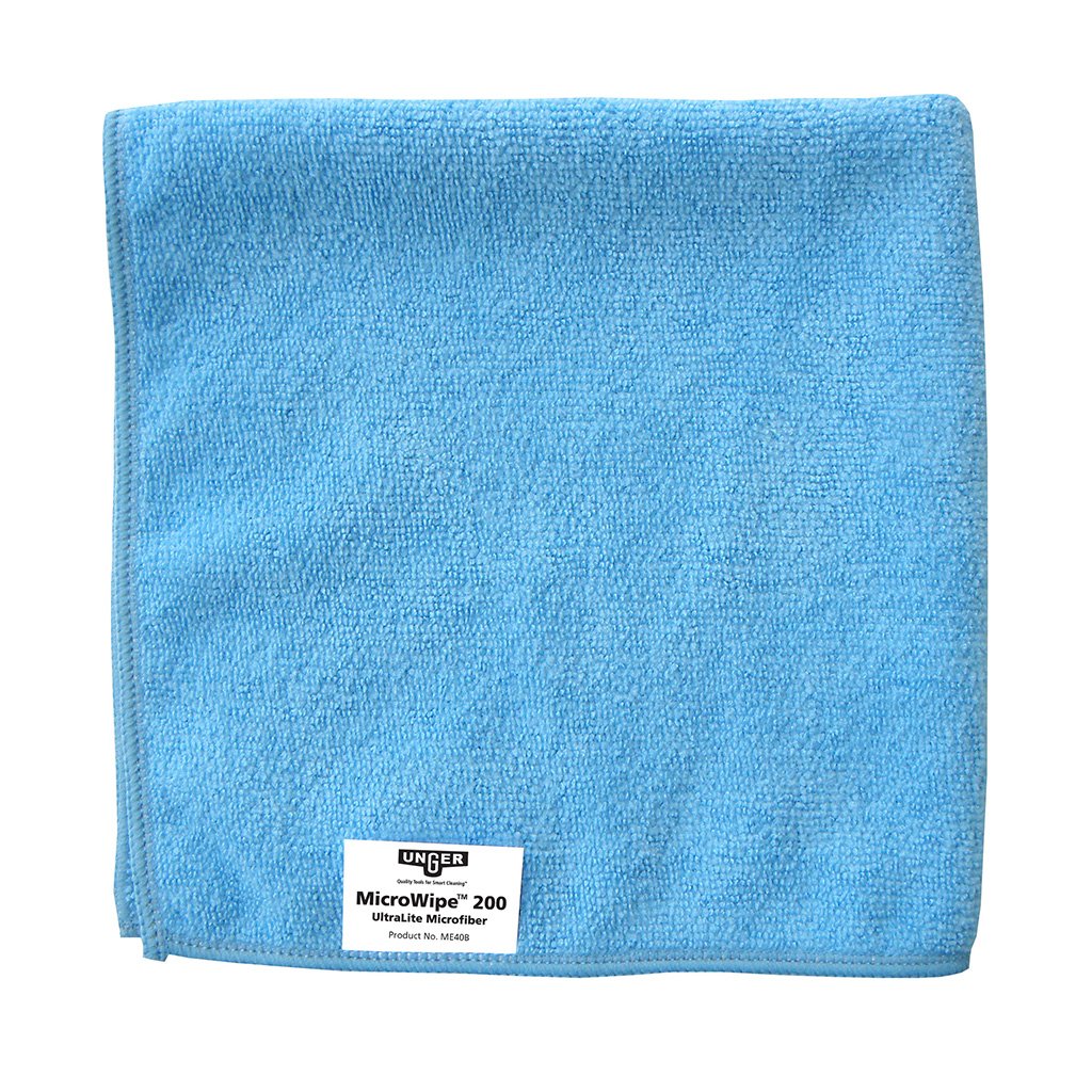 Unger Smartcolour Microwipe 200 Ultralite Microfibre Cloths - Blue (Pack of 10)