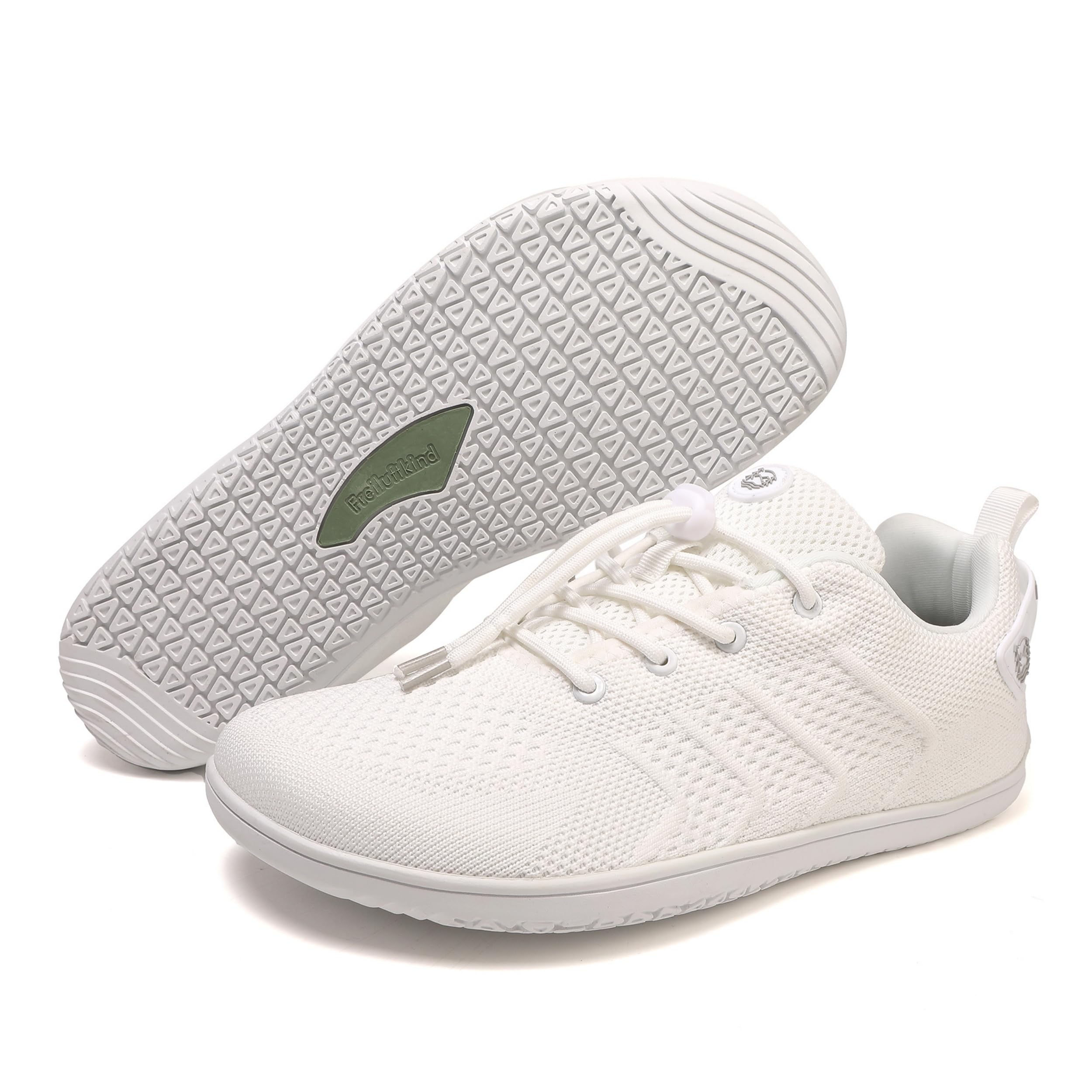 Freiluftkind Das Original Camino – Sportliche Sneaker Barfußschuhe (Wei-/ Gr. 35-49) – Unisex Barfußschuh für Bewegung und Dynamik – Mit innovativer und atmungsaktiver Webstruktur