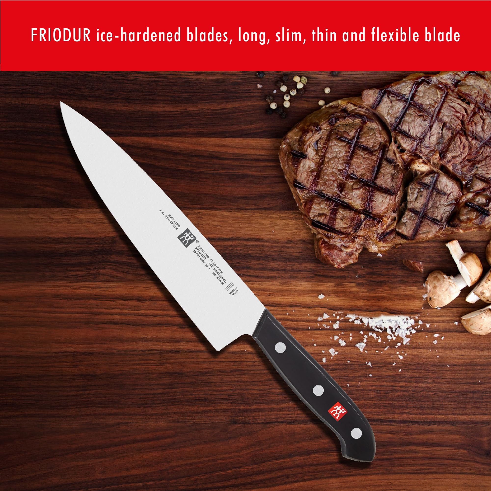 ZWILLING 8-inch Professional Chef Knife with Ergonomic Handle