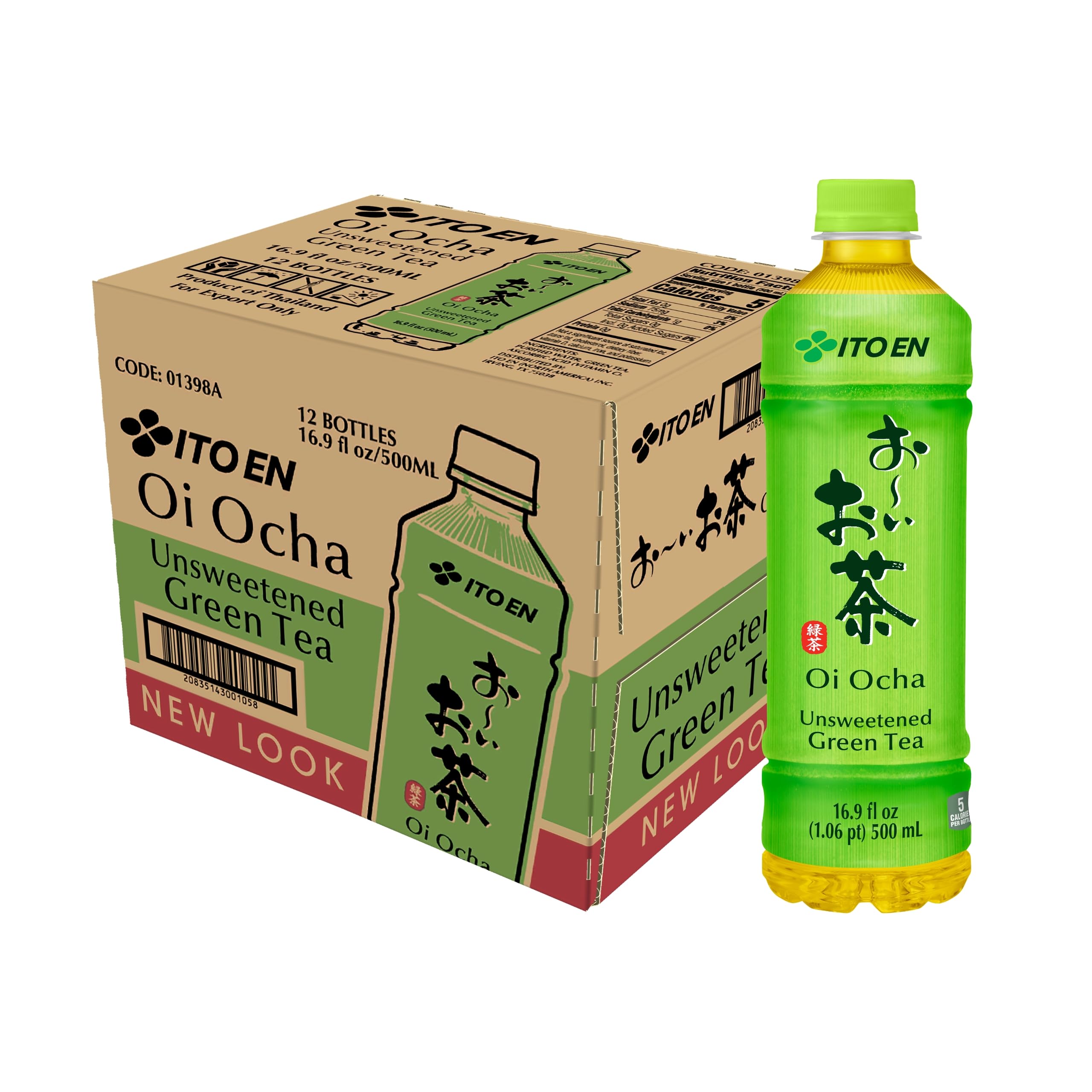 Amazon.com : Ito En Tea Oi Ocha Green Tea, Unsweetened, 16.9 Ounce