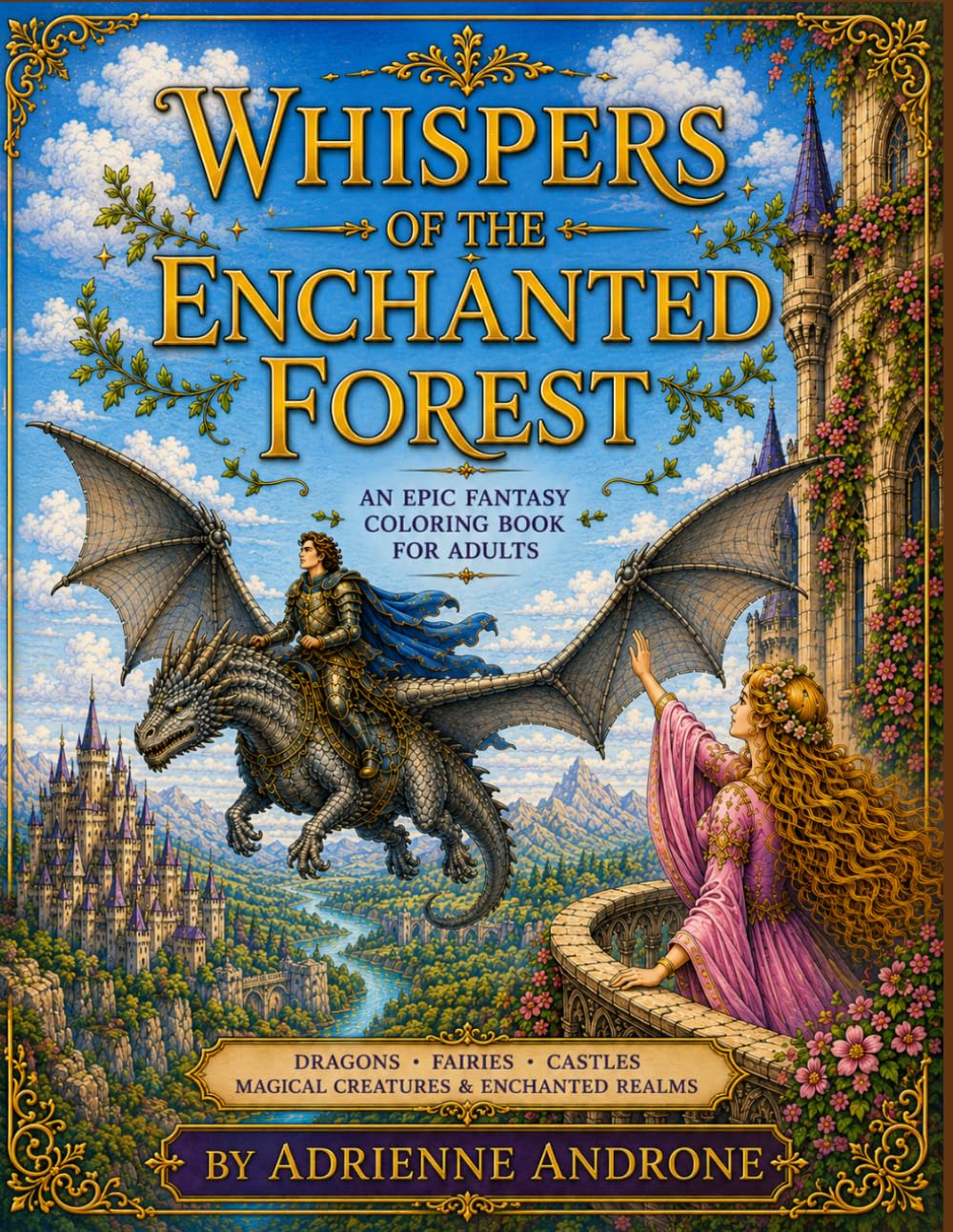 Whispers of the Enchanted Forest: An Epic Fantasy Coloring Book for Adults