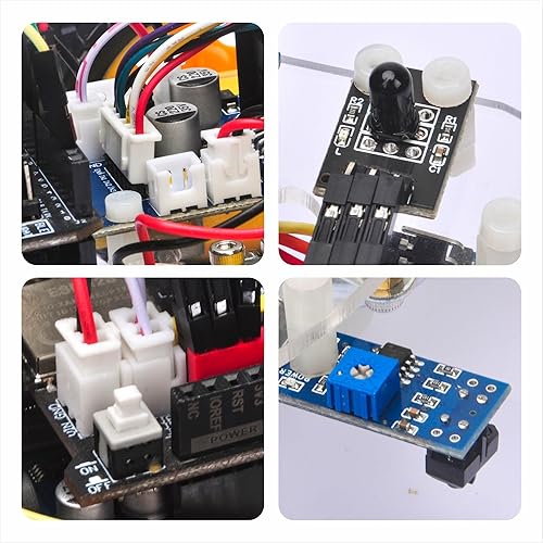 Miniatura 8 de OSOYOO 2WD Robot Car Starter Kit para Arduino, kit inteligente y educativo para adultos, aplicación de control remoto robótica motorizada educativa