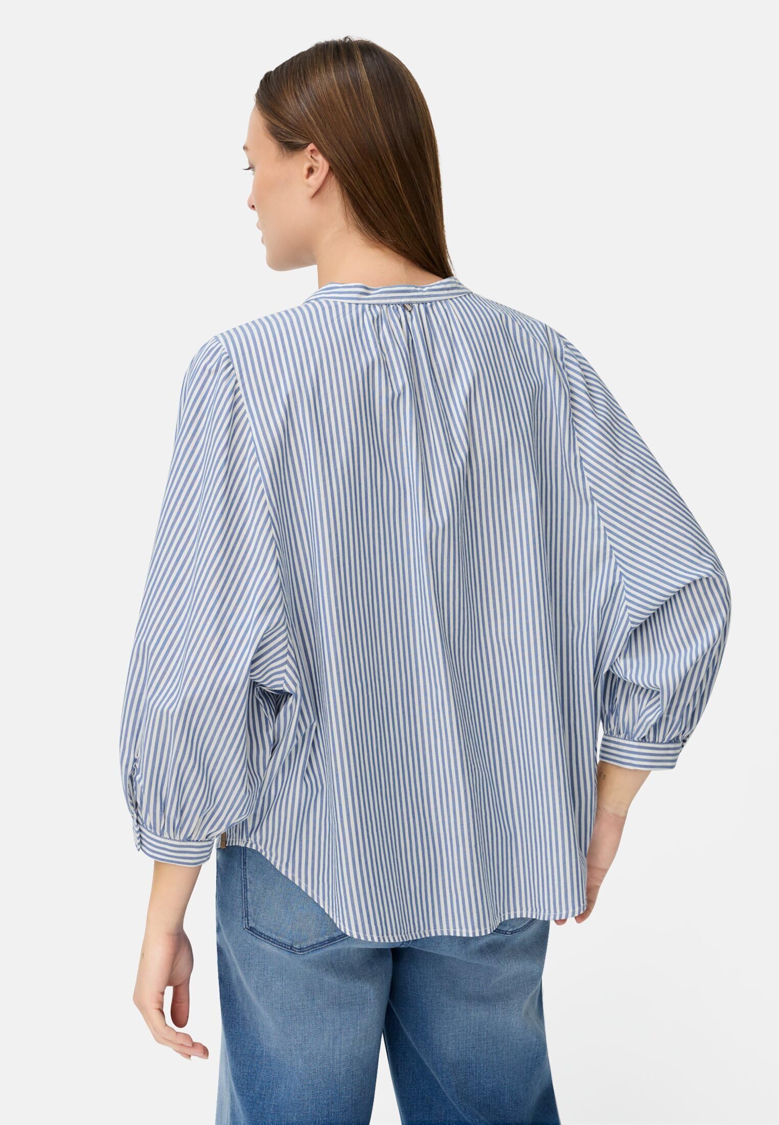 camel active Damen Bluse aus Reiner Baumwolle