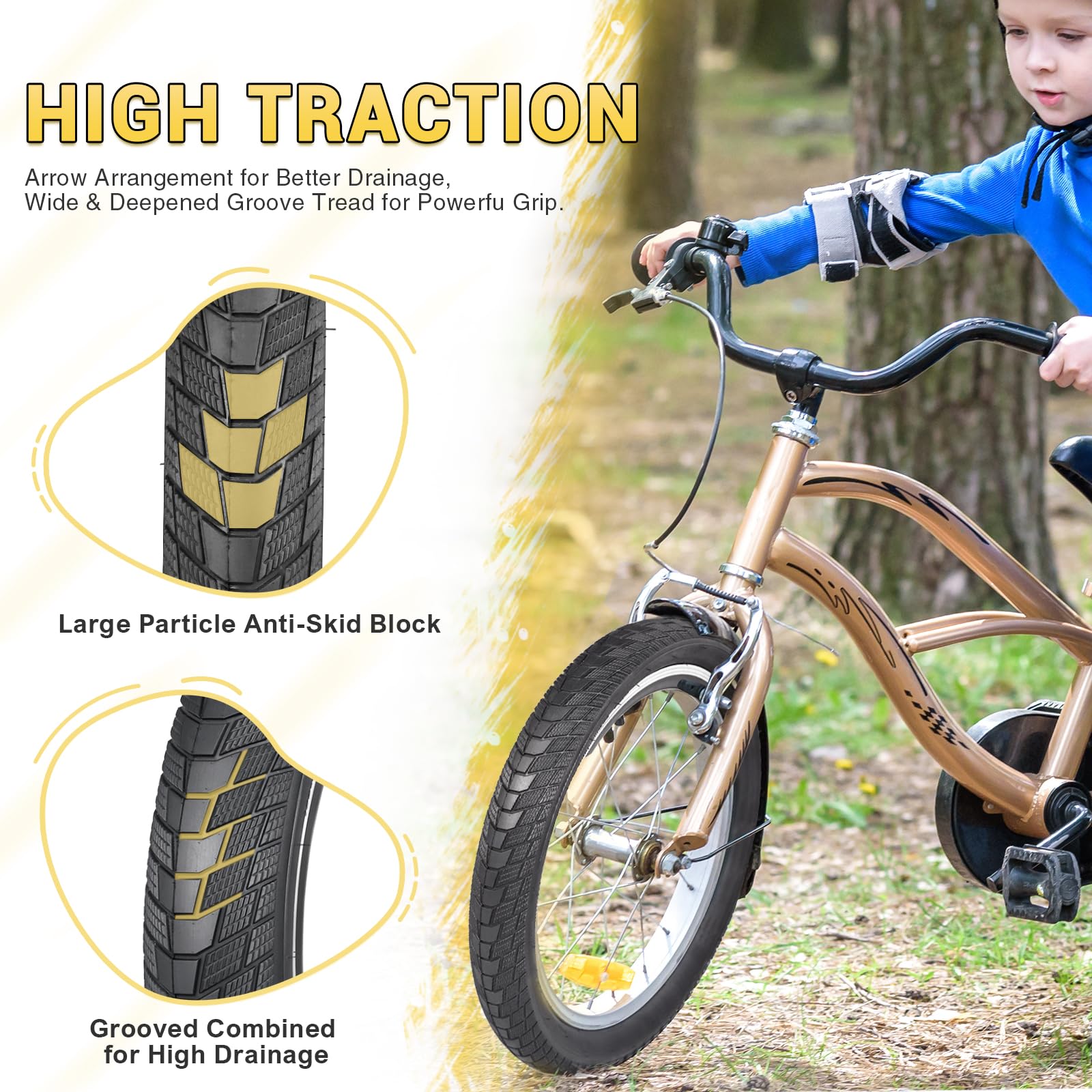 ZUKKA 2 pneumatici pieghevoli 20/24/26/27,5 x 2,40 e 2 pezzi 20/24/26/27,5 pollici, tubo AV35 mm, valvola per bicicletta per bambini, mountain bike, MX Freestyle