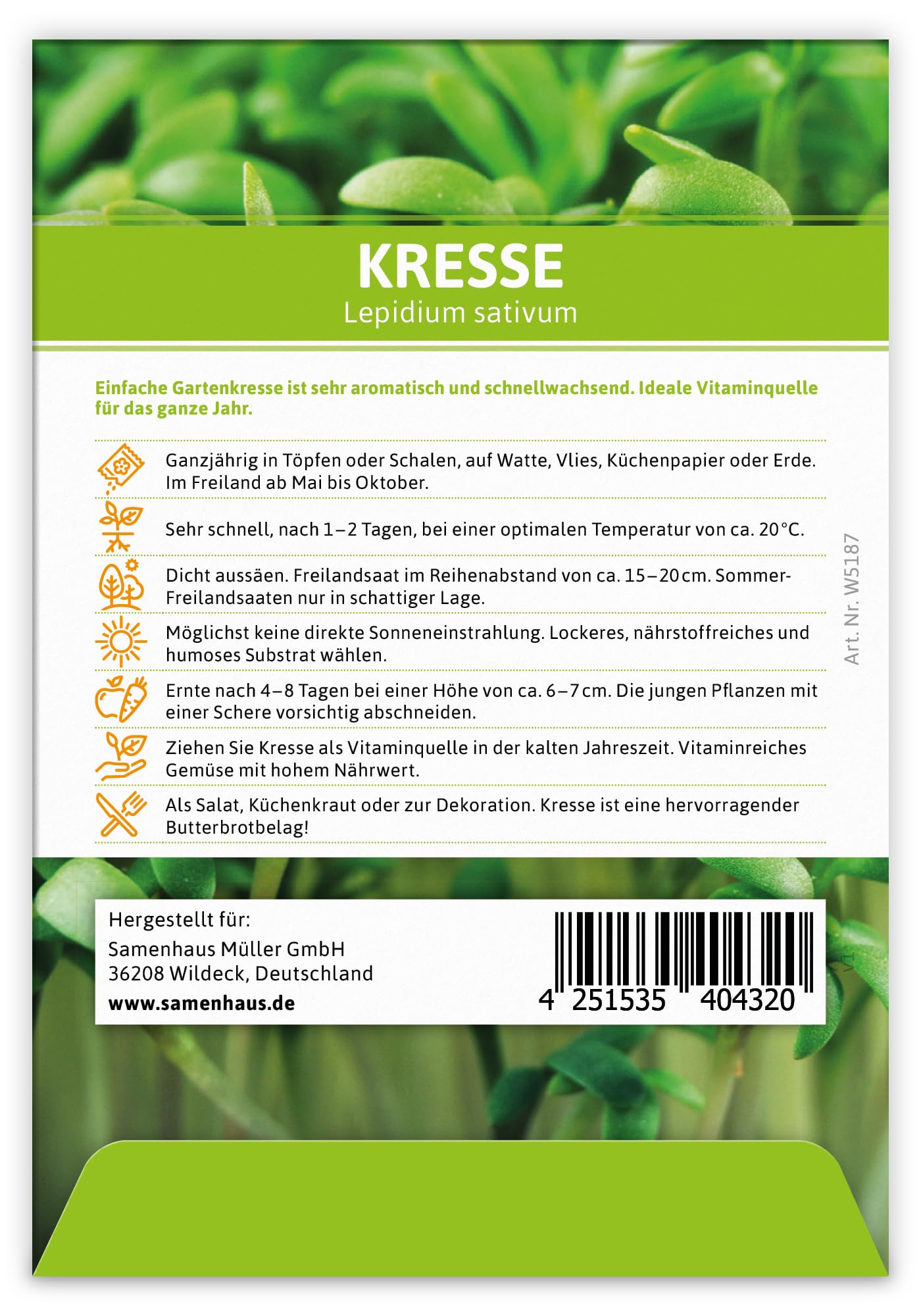 FLORTUS Kressesamen für Gastgeschenke (100 Stück) | Kleine Geschenktüten Sprossen Samen für Kresse als Dankeschön Geschenke & Werbegeschenke | Kräutersamen für Microgreens