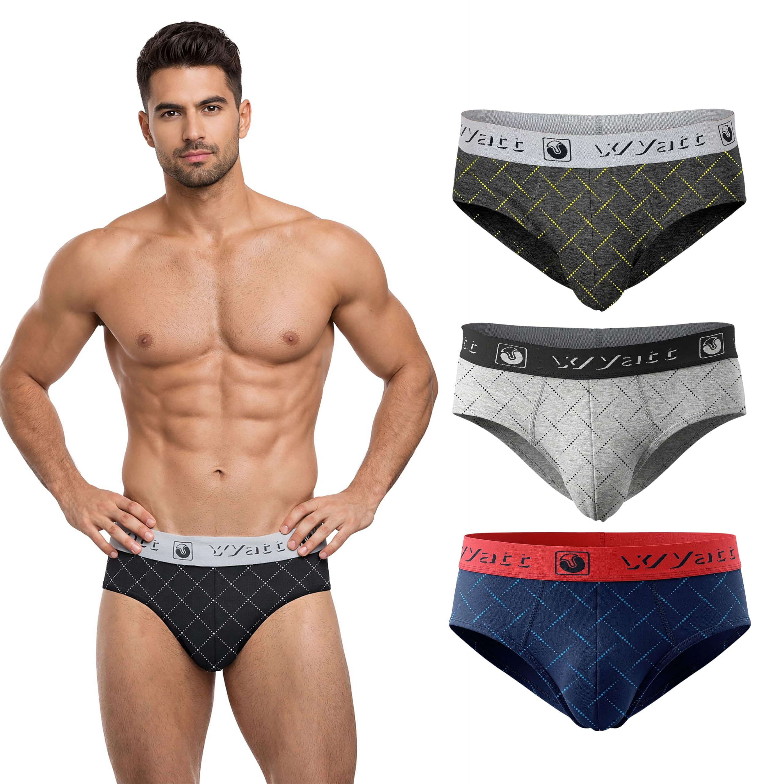 Mens Regular Multicolor Printed Brief(Pack of 4)-image-44