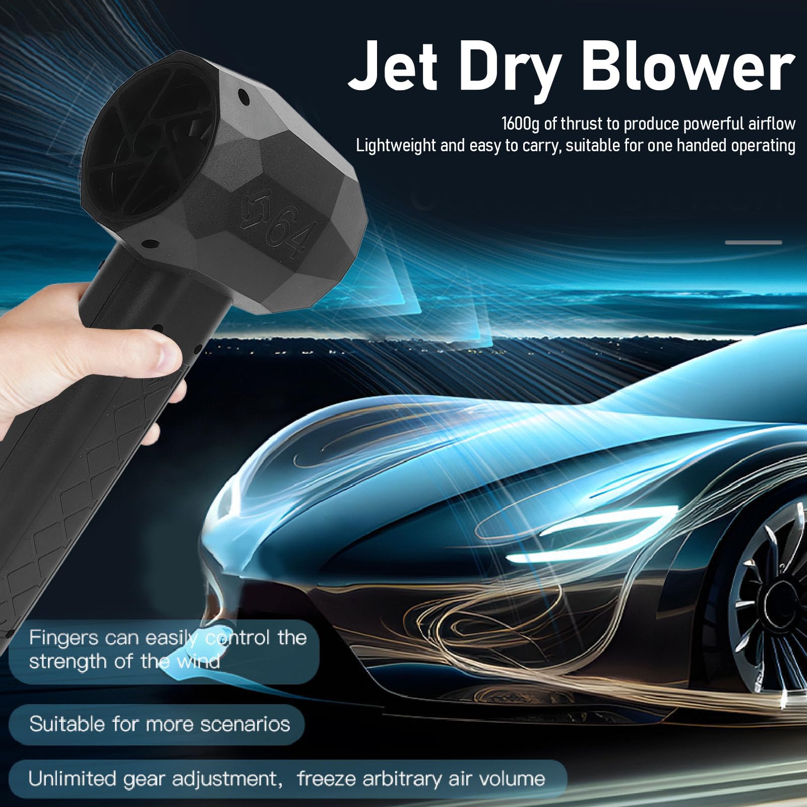 SENECESLI Duster Ad Aria, Spolvera Ad Aria Compressa Elettrica, 140000prp Super Power Electric Air Duster con Regolabile a 3 Ingranaggio, Soffiatore di Polvere per Computer, Tastiera,