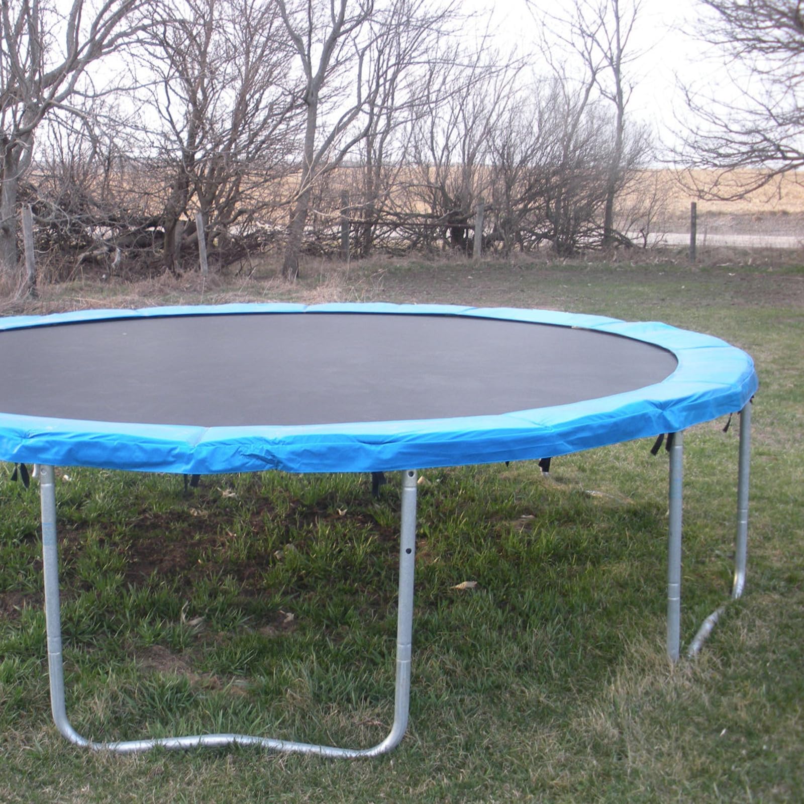LALAFINA Copertura Protettiva Imbottitura in Spugna per Trampolino in Pvc Blu Tappetino di, Accessorio per Trampolini da Giardino