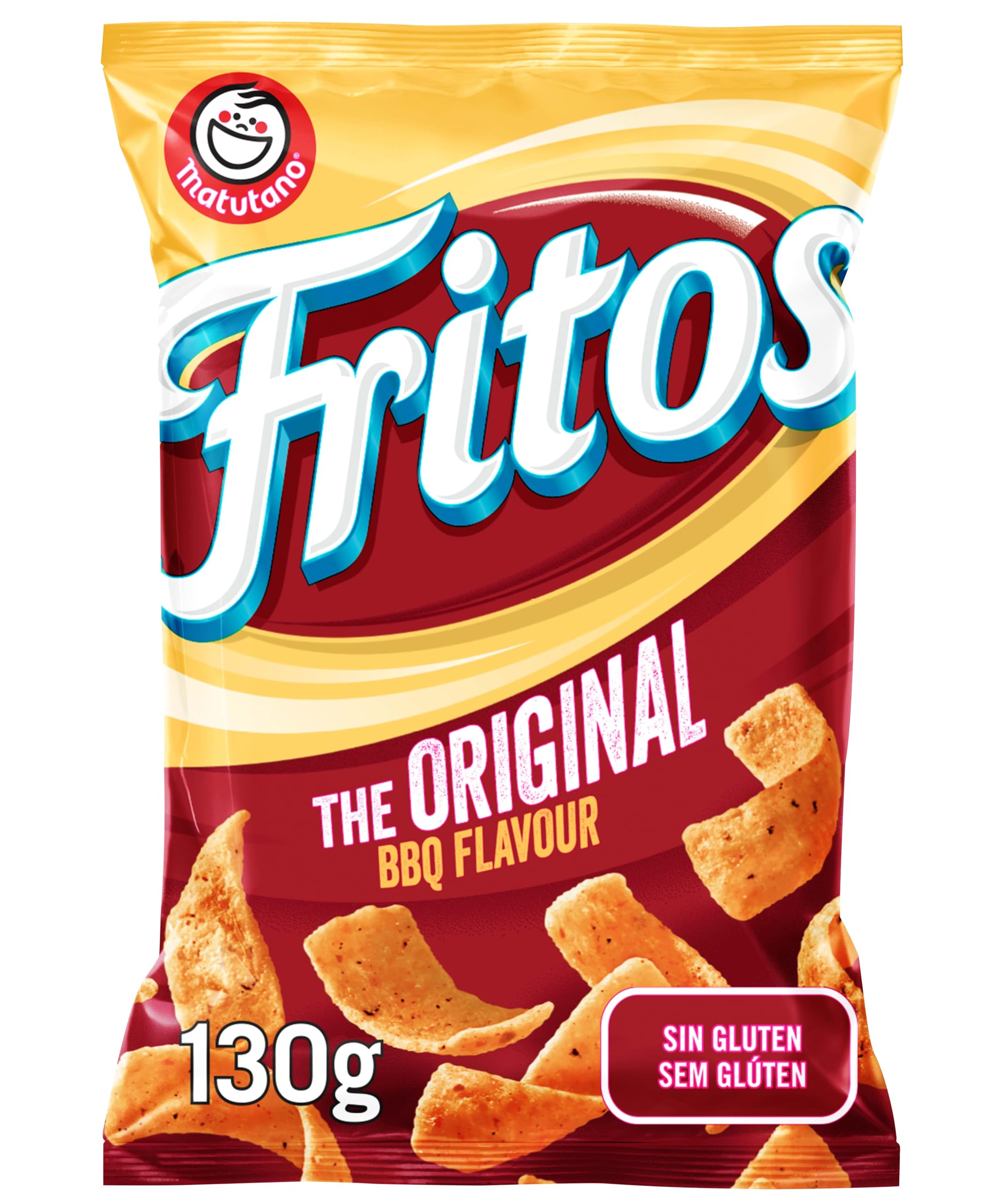 Matutano Fritos Original, snack sabor a barbacoa, bolsa individual de aperitivo, 130 gr