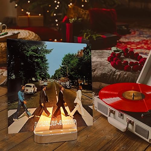 Miniatura 30 de YuanDian Soporte personalizado para discos de vinilo, soporte para discos de vinilo, soporte de acrílico de madera para almacenamiento de discos