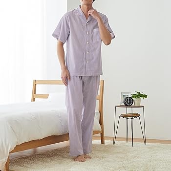 vsパジャマ Amazon | [グンゼ] パジャマ 半袖長パンツシャツ（前あき） ピケ
