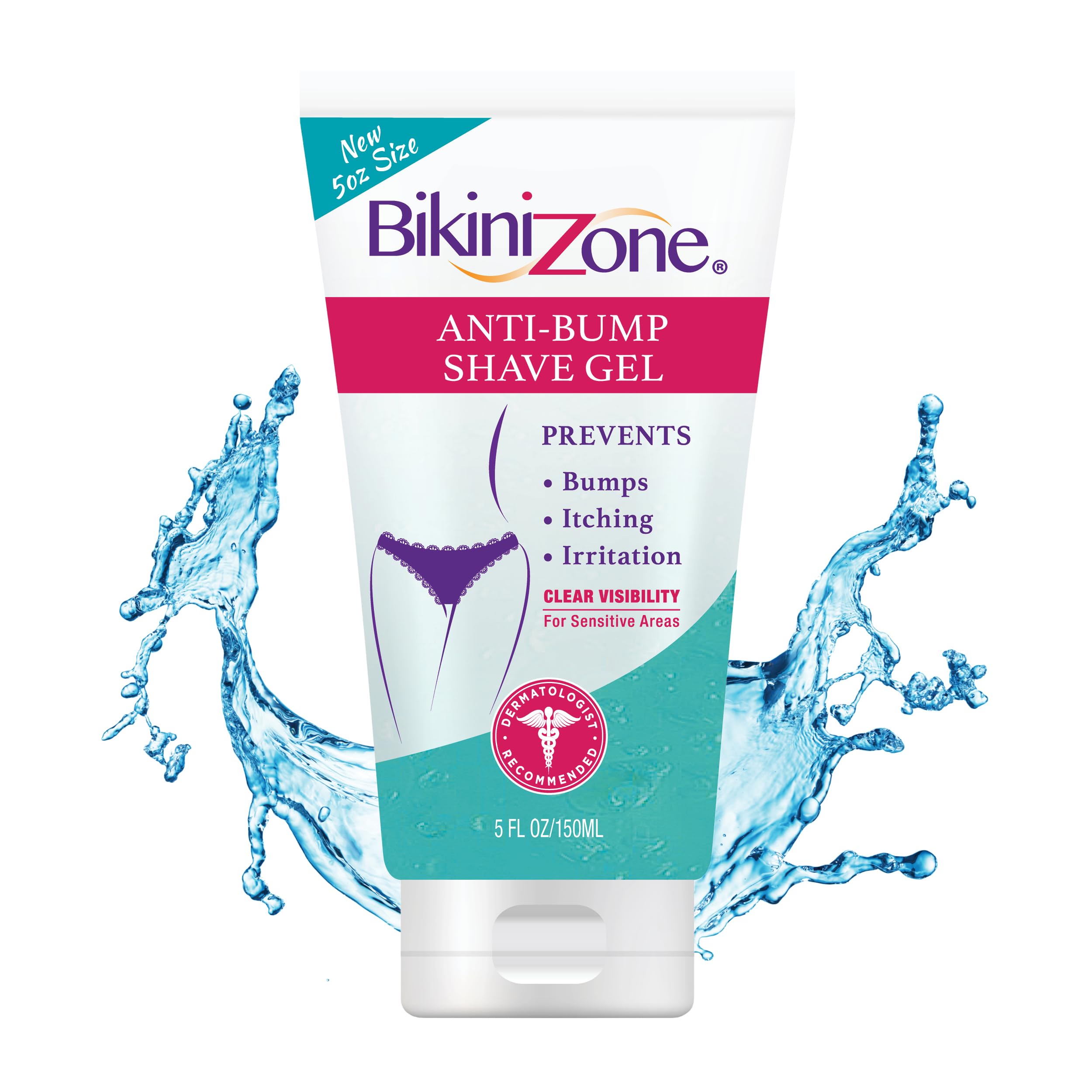 Bikini ZoneAnti-Bump Shave Gel for Sensitive Areas, 5 Oz, 1 Pack