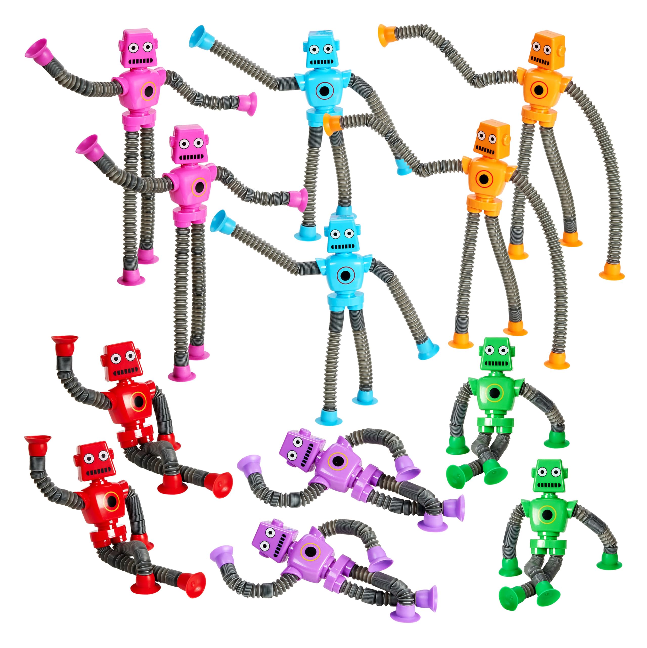 Amazon.com: Telescopic Suction Cup Robot Toys 6-Pack Shape