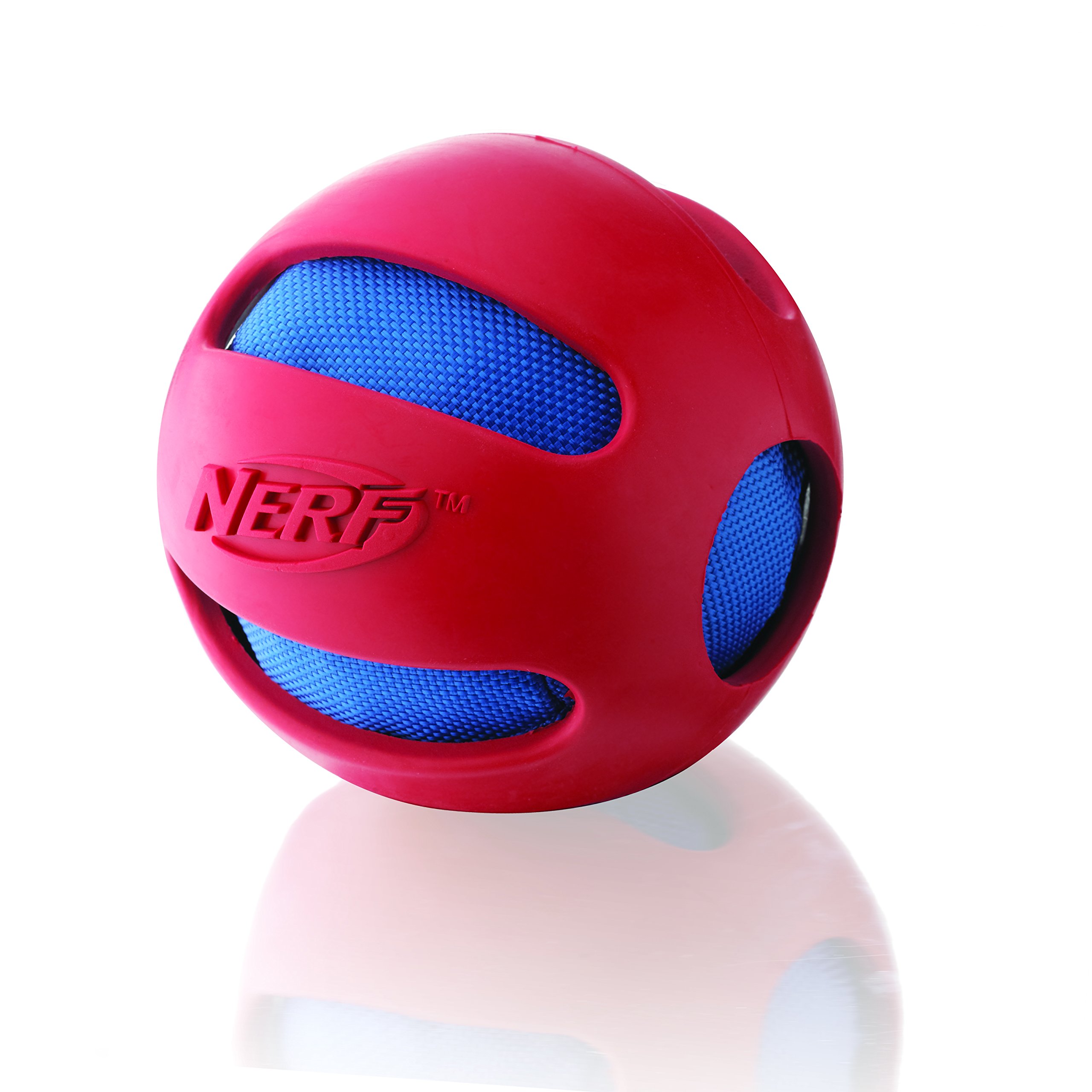 Image secondaire de Nerf Balle en Caoutchouc pour Chien Rouge 10,2 cm