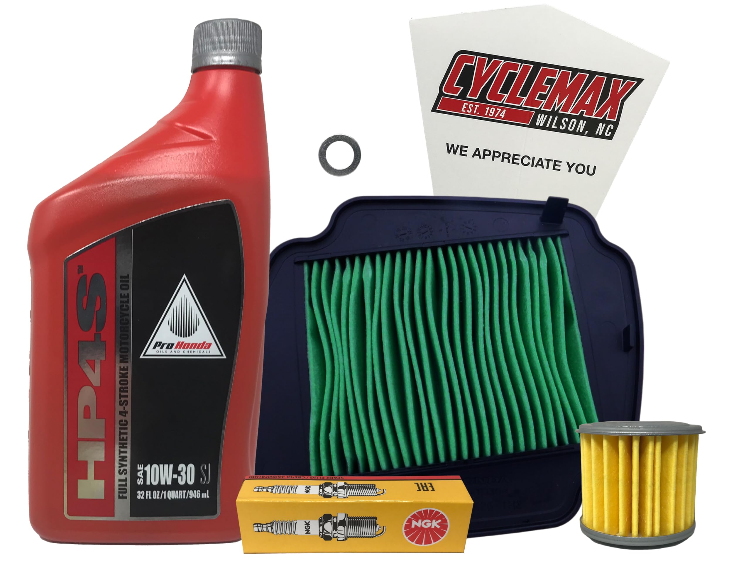 Cyclemax OEM Full Synthetic Tune-Up Kit compatible with 2021-2025 Honda Grom 125