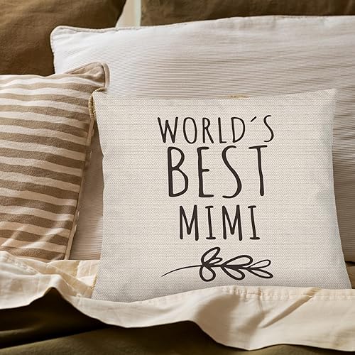 Miniatura 2 de Mimi Gifts - Fundas de almohada de 18 x 18 pulgadas, regalos para la mejor abuela para el día de la madre, cumpleaños de parte de los nietos, la