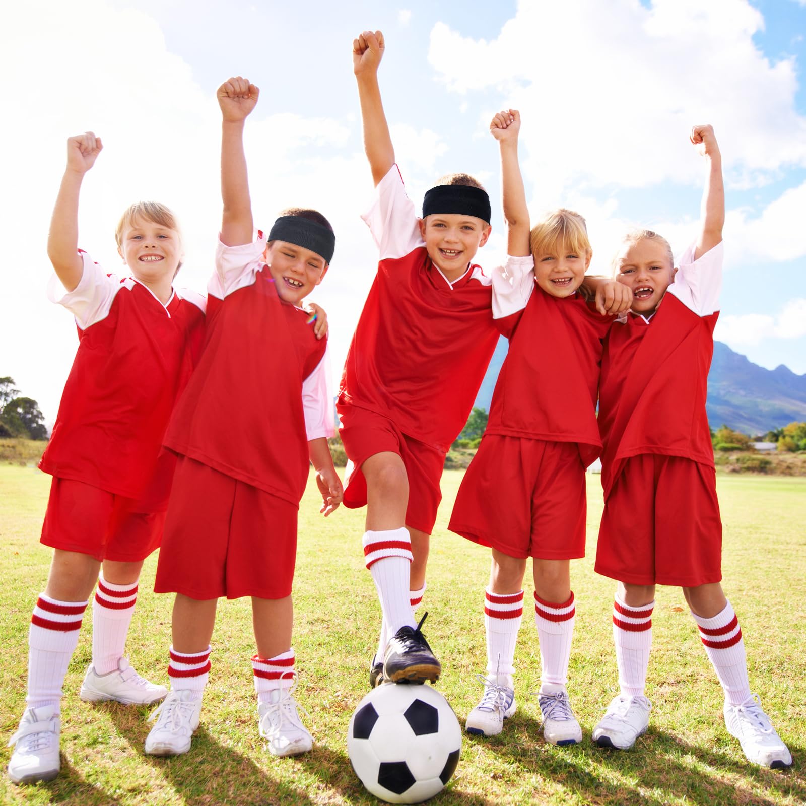 3 diademas para niños deportivas, suaves y transpirables, bandas elásticas antideslizantes para el sudor para niños, deportes, yoga, fitness, correr, gimnasio (negro, blanco, gris)