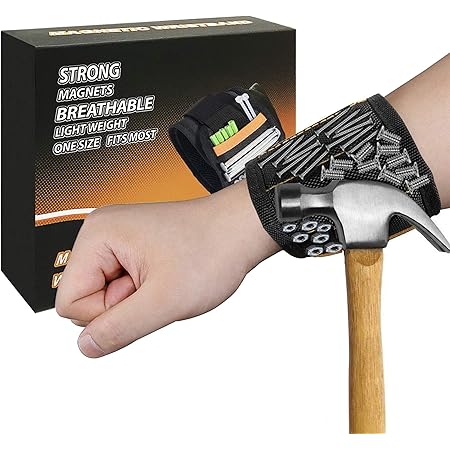 Bracelet Magnétique Réglable, Avec 15 Aimants Puissants, Idee Cadeau Homme  Papa Anniversaire, Pour Vis, Clous, Boulons Et Petites, Convient À La  Décoration Maison Construction Menuiserie : Amazon.fr: Bricolage