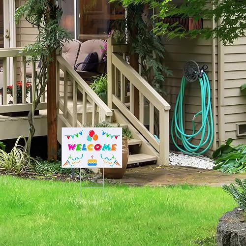 Miniatura 6 de PLULON 20 letreros en blanco para patio, 17 x 12 pulgadas, tablero de plástico corrugado, letrero de tablero, letrero de césped para alquiler, venta