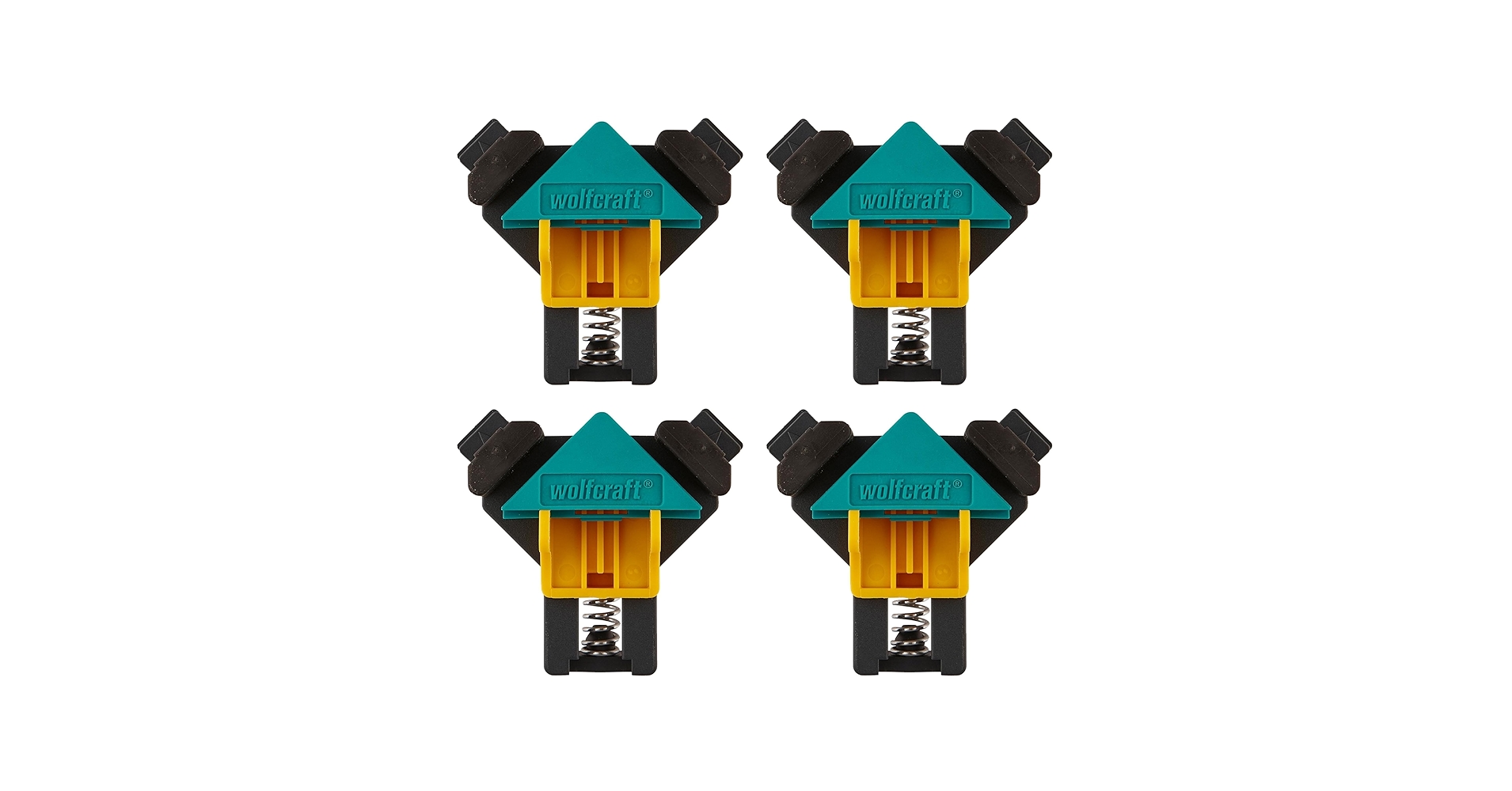 Wolfcraft Clamps Wolfcraft 2 ES 22 Corner Clamp I 3051000 I For Quick And Easy Fixing Of Boards And Frames At A 90° Angle, For Example When Assembling Shelves, Small Carsen Clamp