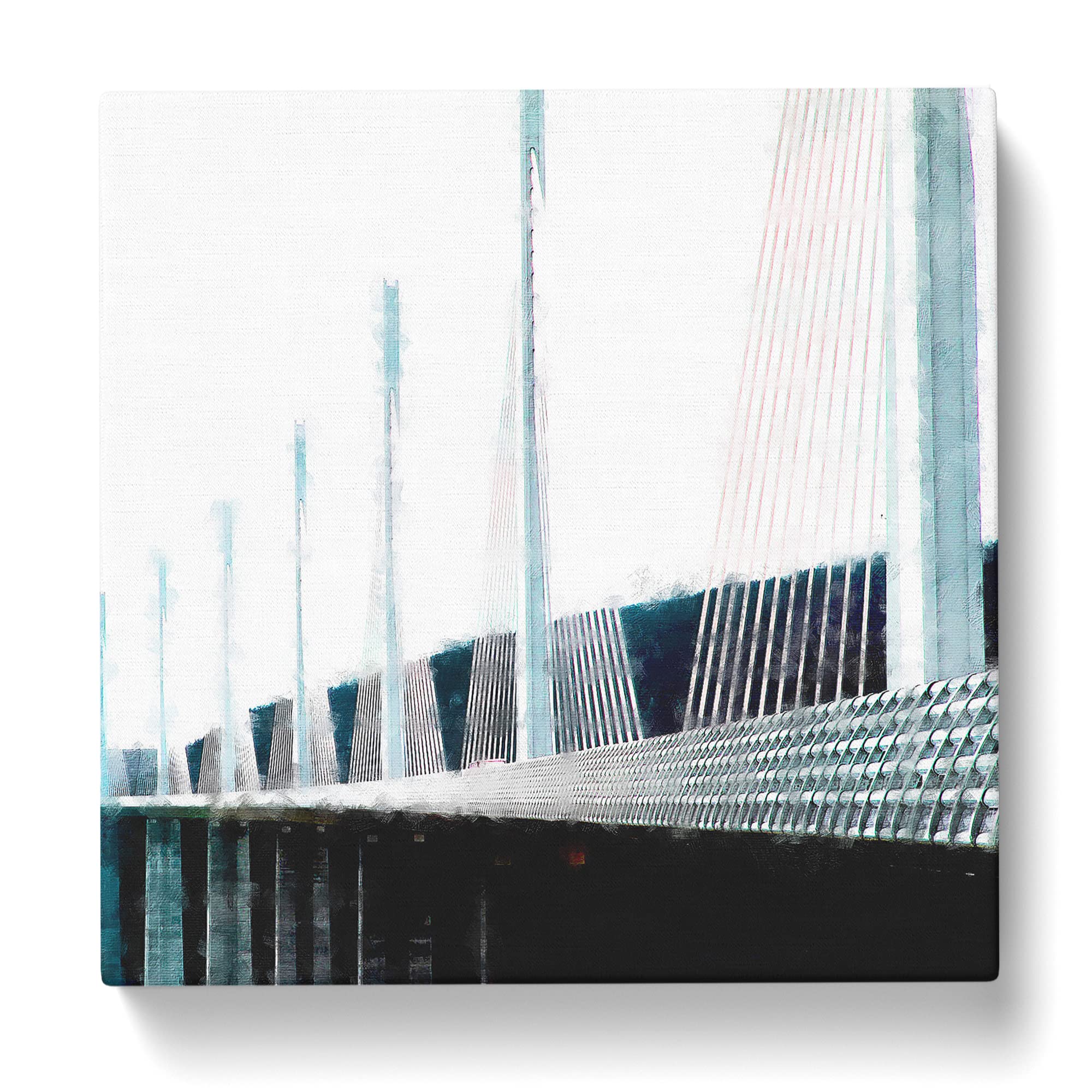 Millau Viaduct Bridge in France Canvas Print, Mixed, 35L x 35W cm - Image 2