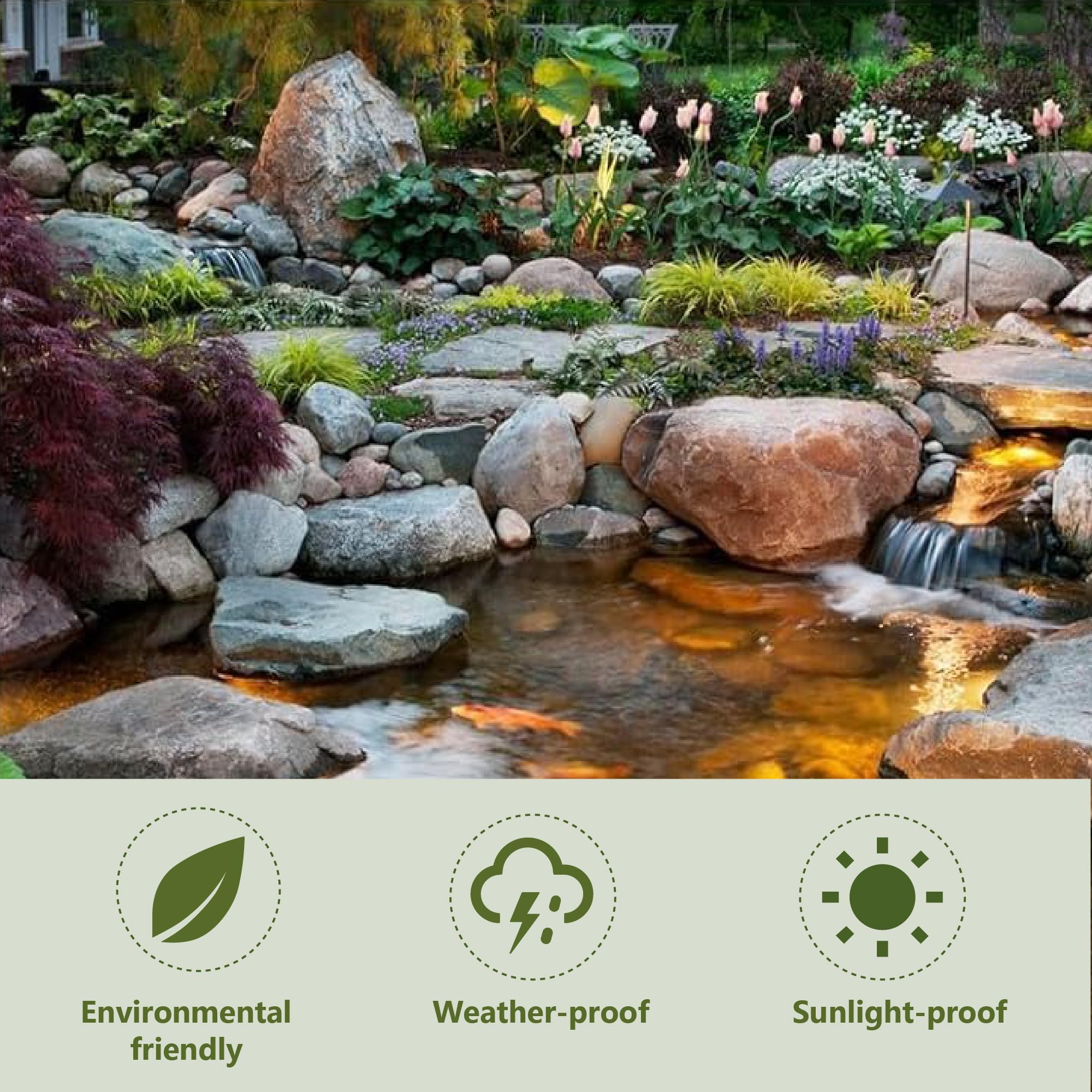 200 x 1250 cm Teichfolie Reißfeste schwarze Folie zum einfachen Schneiden ideal für Gartenbrunnen & künstliche Seen wasserfest & vielseitig einsetzbar