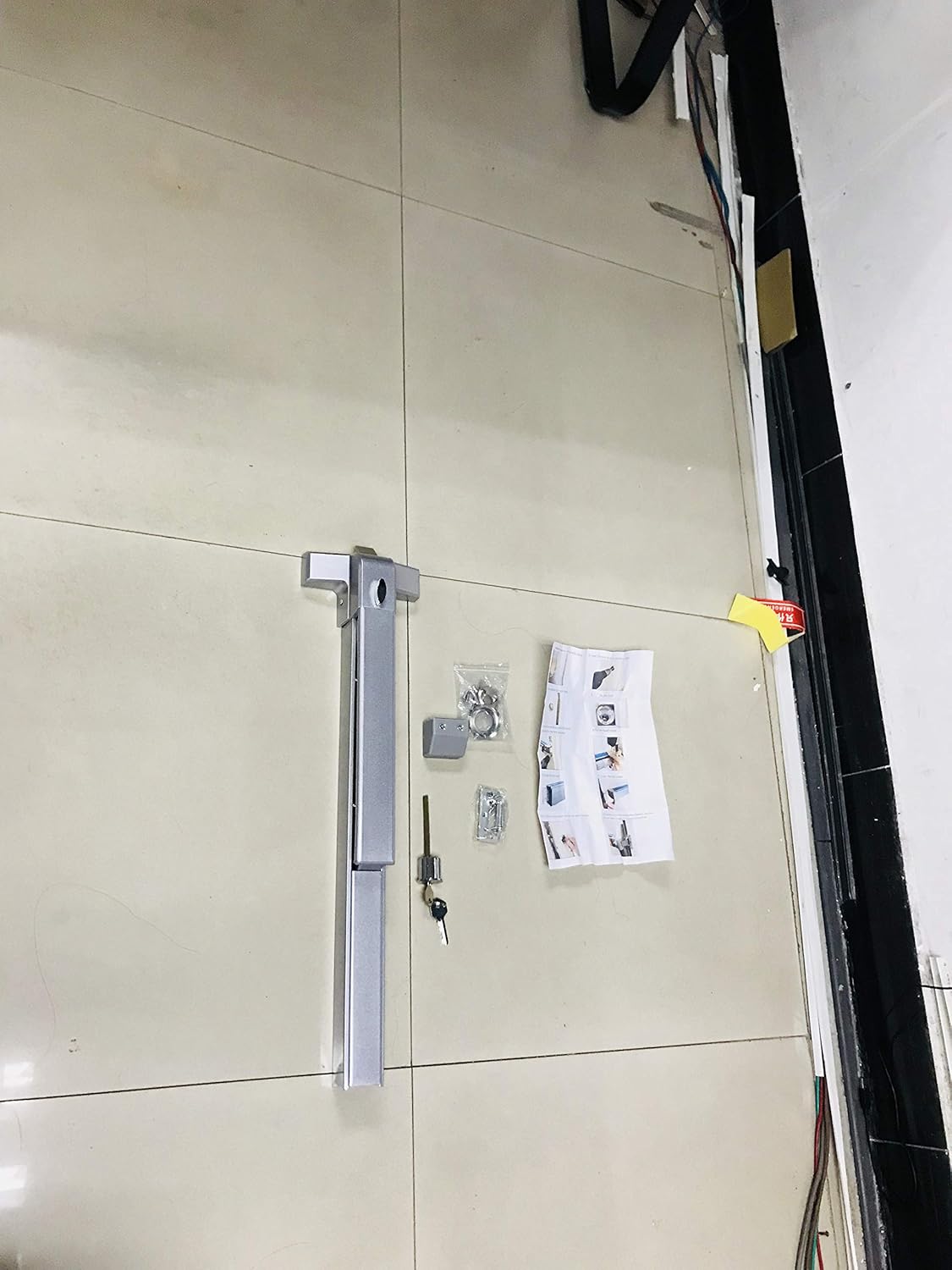 Door Push Bar Handles, Heavy Duty Commercial Grade Exit Device, Stainless Steel, 27 inches