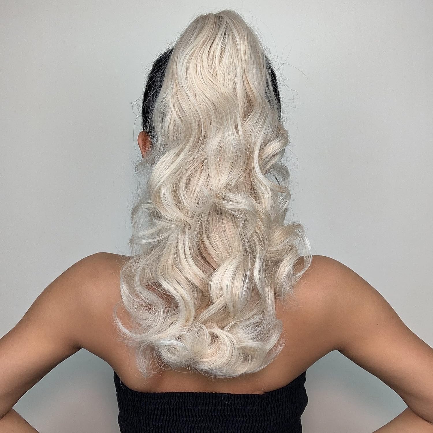AifClevBea Ponytail Hair Piece Extension,White Gold Hair