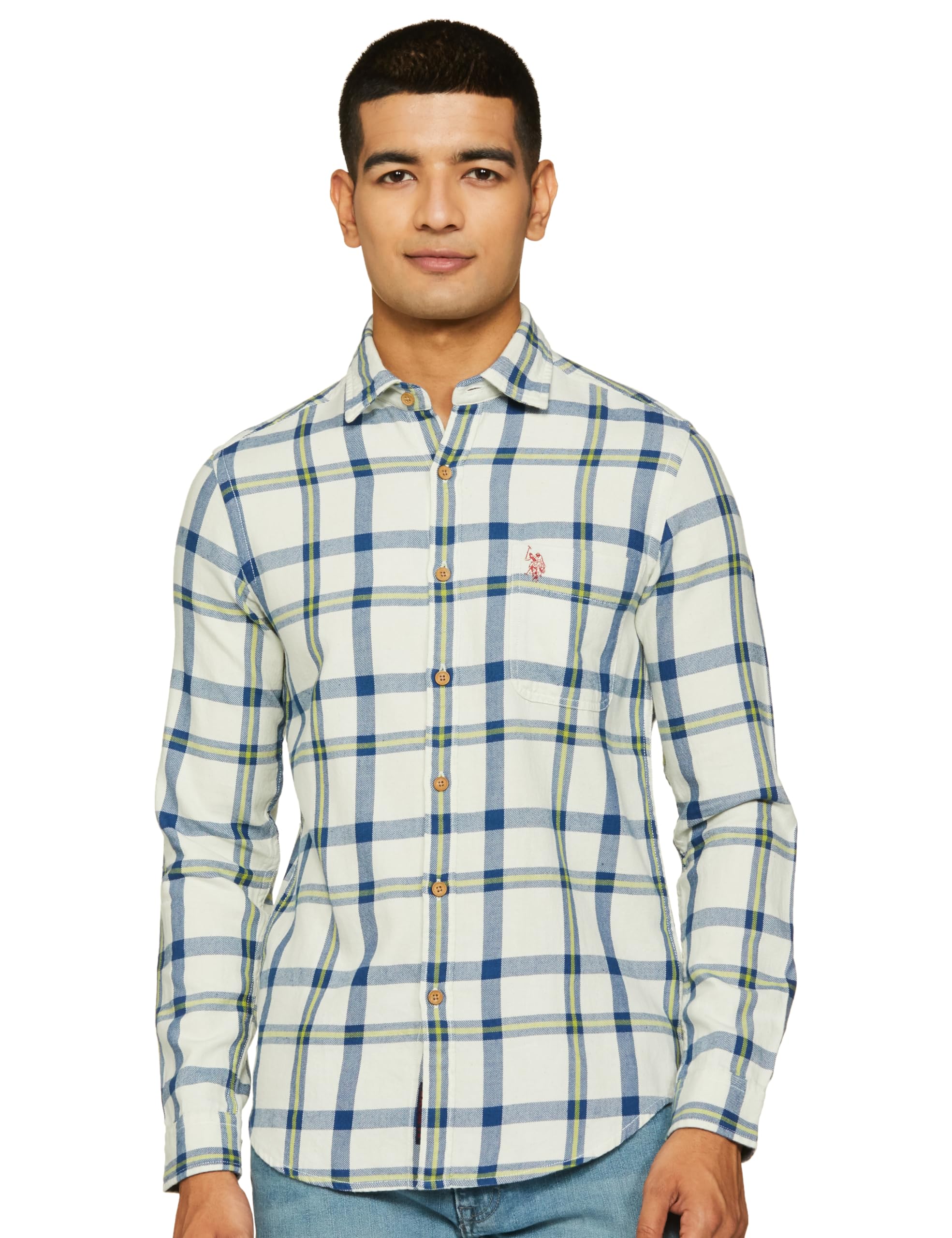 u.s. polo assn. Men's Cotton Button Down Regular Fit Shirt-picture-14