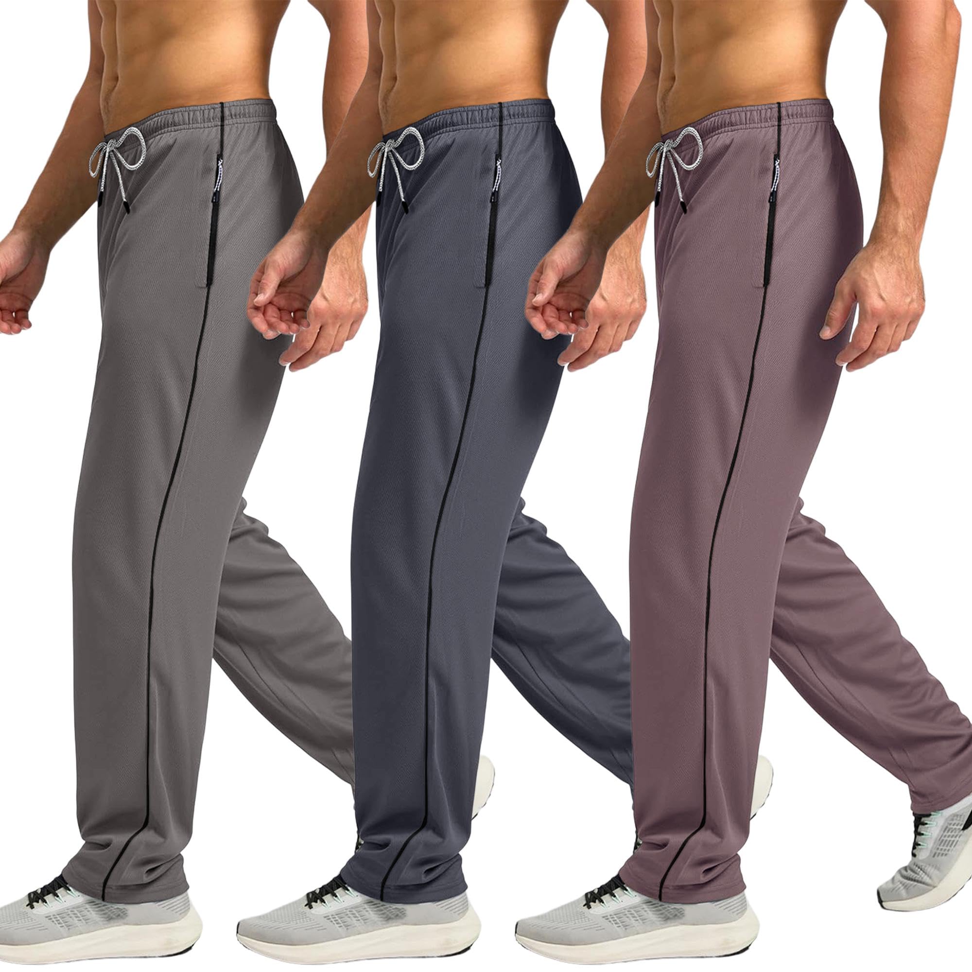 Pinkmint Track Pant for Men Spendex Regular Fit Active Wear Jogger l Sports Wear l Gym Track Pants (Pack of 3)