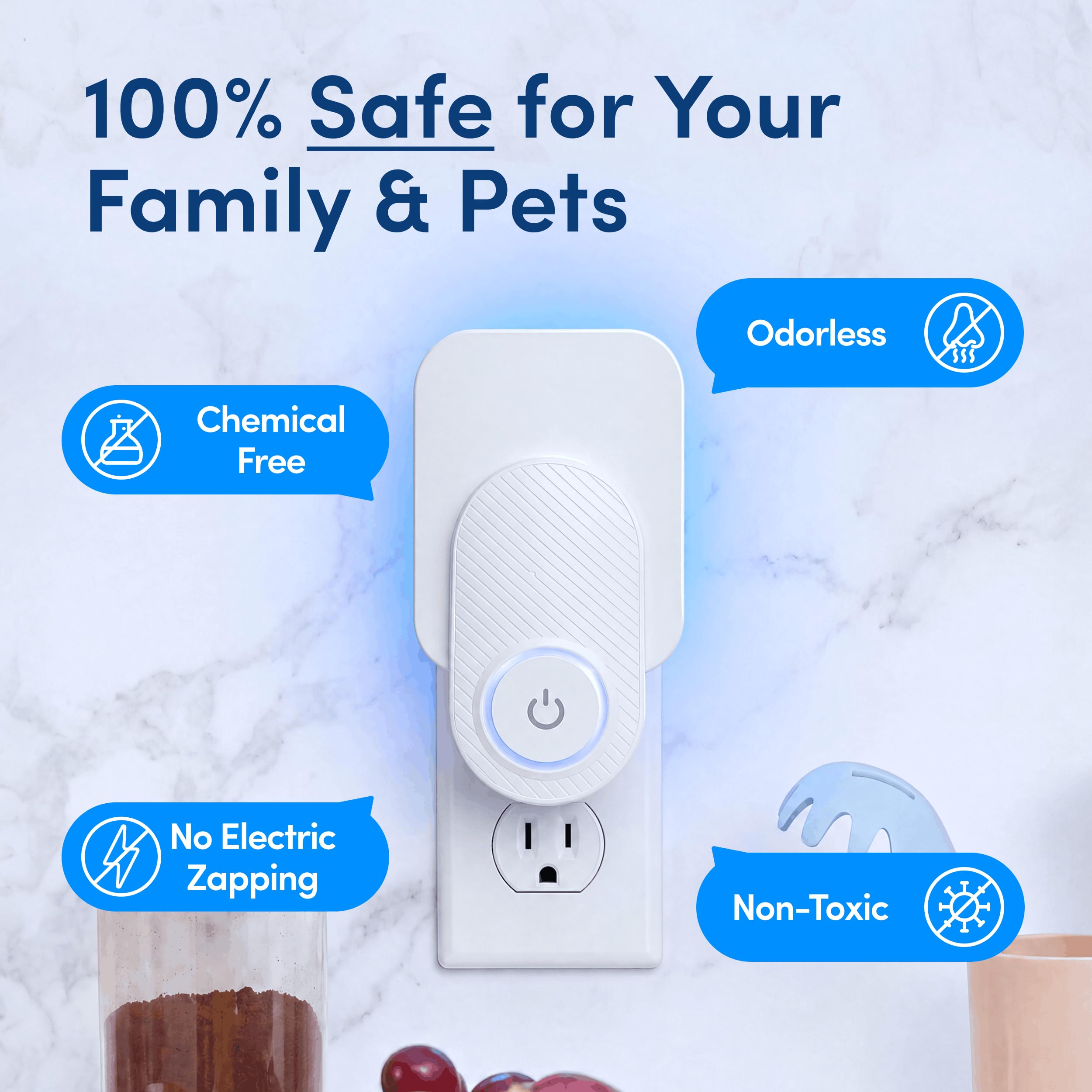 Shieldeck Trampa inteligente para insectos voladores UV para interiores (1 dispositivo + 5 almohadillas de pegamento) – Trampas para mosquitos para casa interior, trampa para moscas interiores, luz de