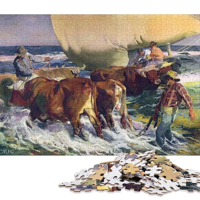 Foto 8 de 8 de Joaquín Sorolla Y Bastida Cuadros Famosos del Mundo Rompecabezas De Madera 1000 Piezas