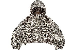 MSBESYOR Leopard Print Oversized Hoodie Pullover Sweatshirt for Men and Women