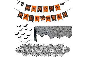 Halloween Lace Spider Web Scarf