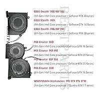 Vista 10 de BestParts New Genuine CPU+GPU Cooling Fan Replacement for MSI GS65 Stealth Thin, P/N: MS-16Q2 MS-16Q3, 16Q2-CPU 16Q2-G-CCW