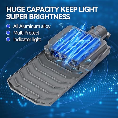 Miniatura 4 de Luces solares de calle de 9500 W al aire libre, 40000 mAh IP67 impermeable luces de inundación de seguridad solar 7000K 450000LM cuentas LED