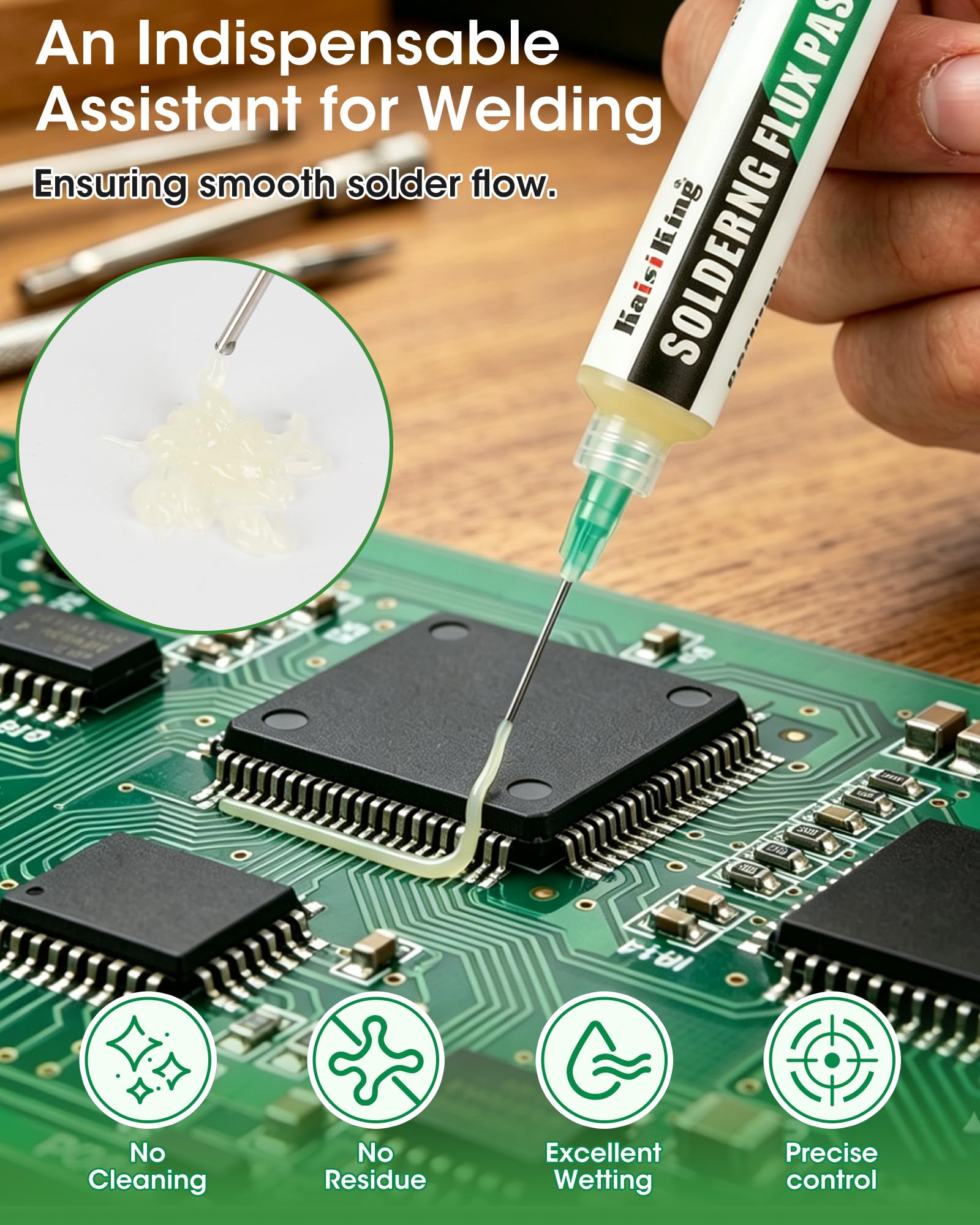 Kaisiking Solder Flux & Desoldering Wick - Electronics Repair -3