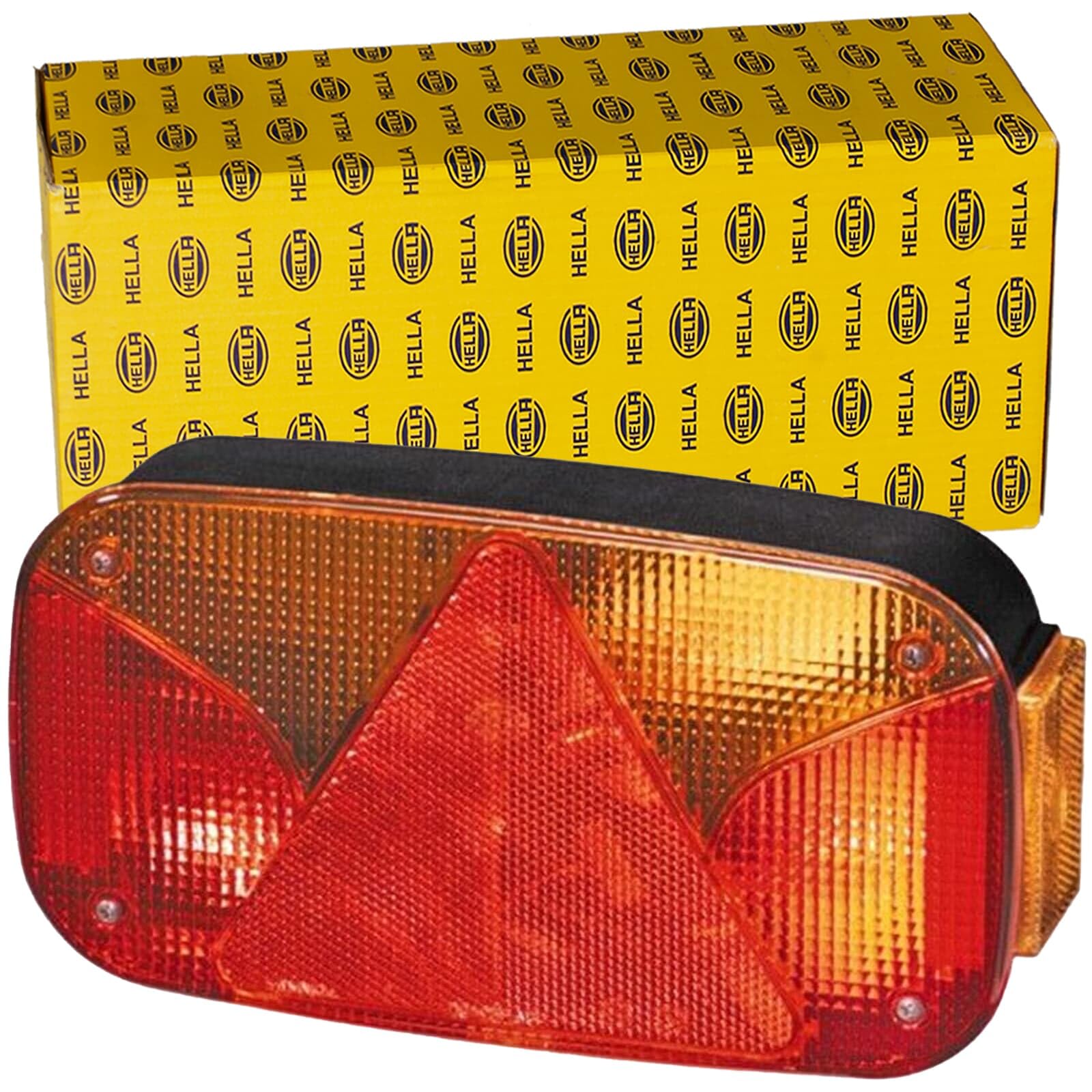 HELLA 2VB 998 232-011 Rearlight - Bulb - 12V - mounting/Bolted - Lens Colour: Red/Yellow - Plug: Round Plug - left - Quantity: 1