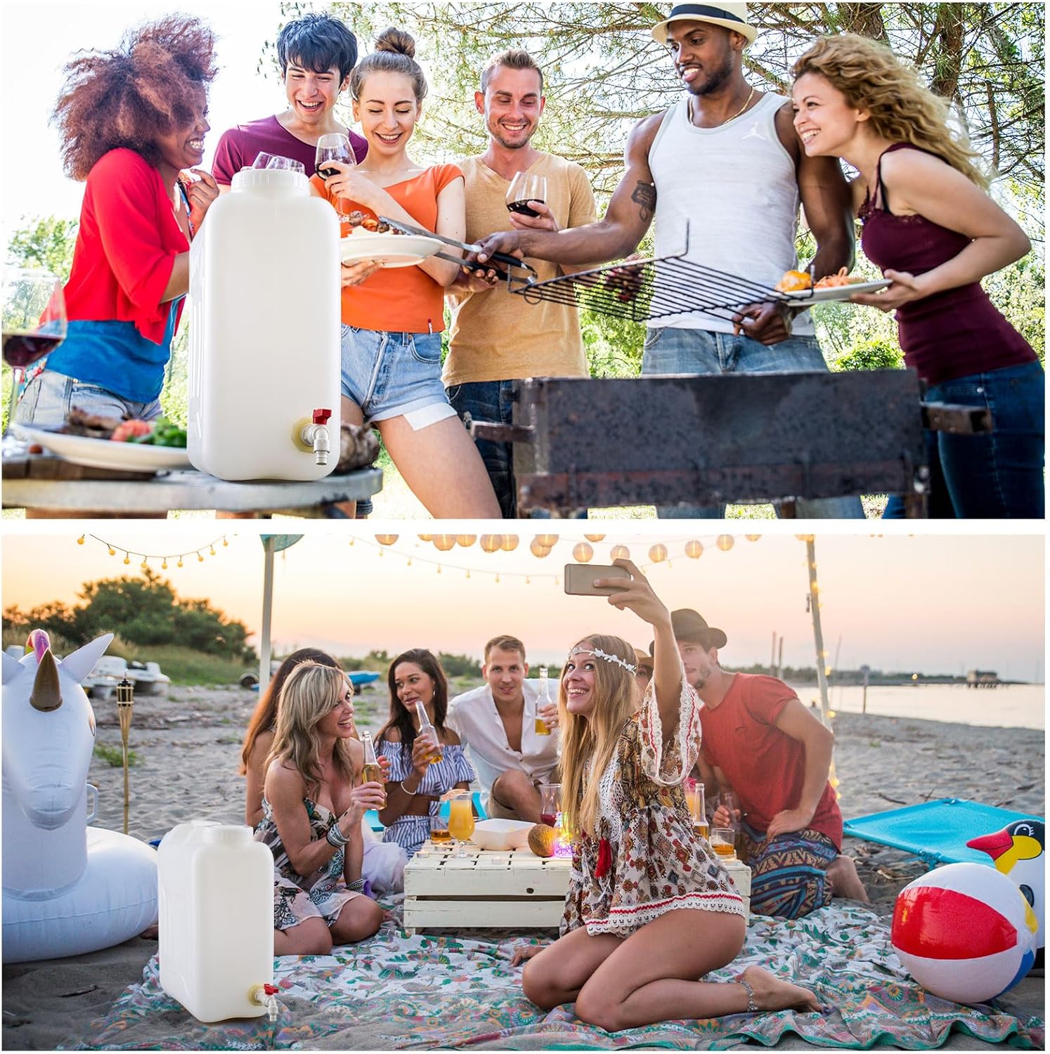 LemonRoad 6.6 Gallon Plastic Dispenser Carboy with Faucet Large Water Drink Beverage Dispenser Reusable Liquid Storage Solution for Water, Juices, Beverages, Essential Oils, and Liquid Foods