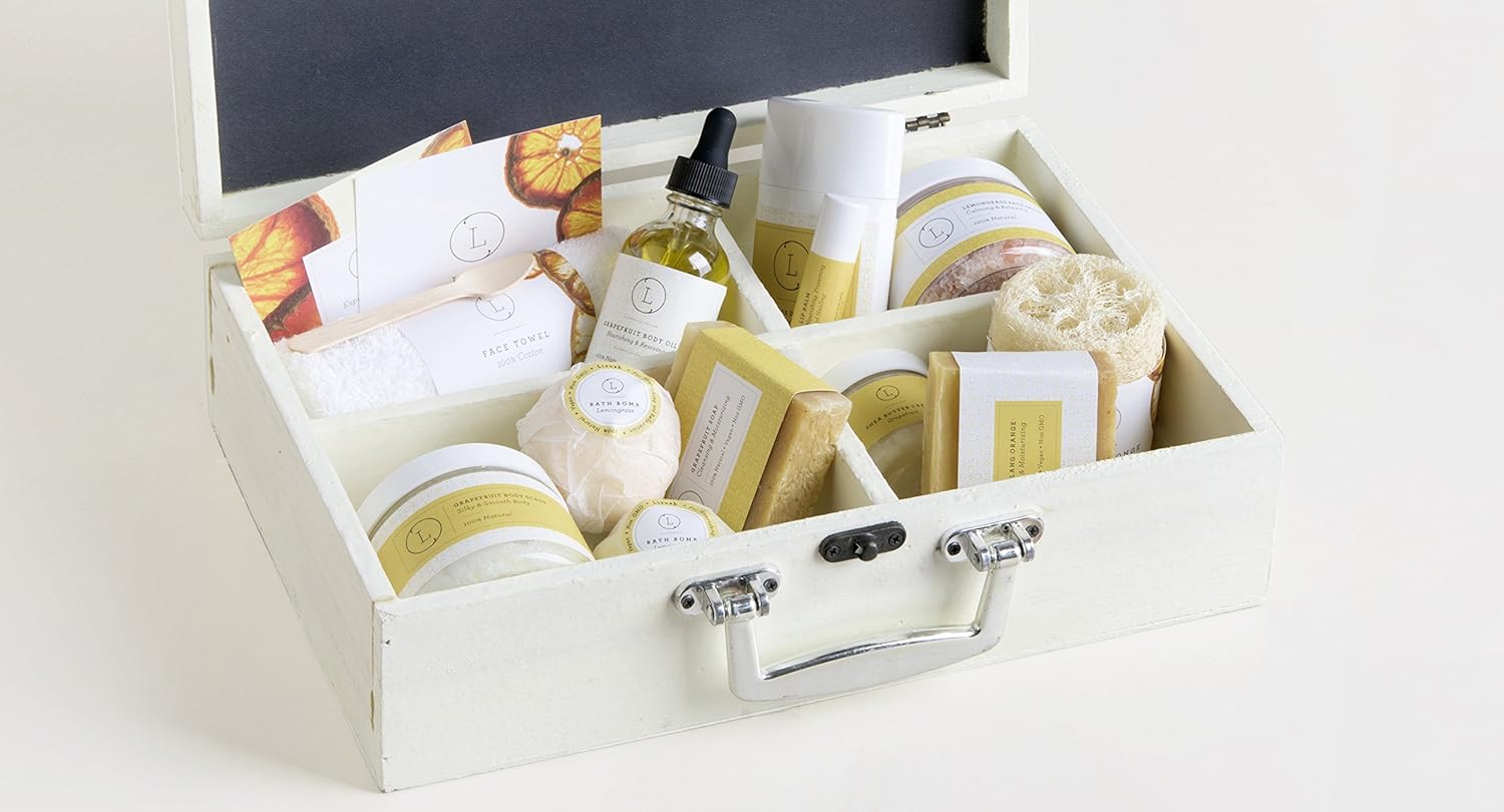 Luxury Natural Bath Gift Set in a Box Spa Gift Set