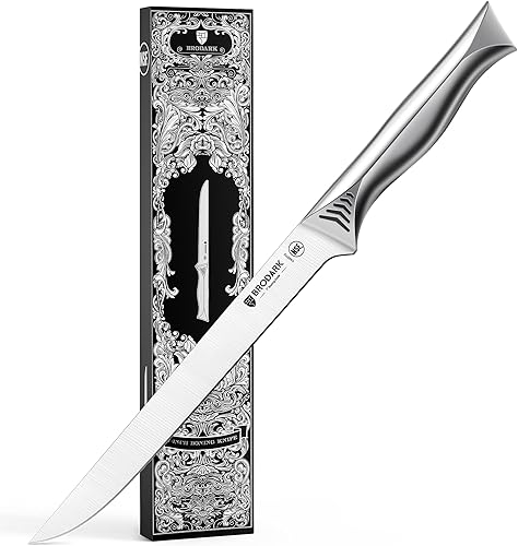 BRODARK Cuchillo deshuesador - Cuchillo deshuesador de 7 pulgadas para cortar carne - Acero inoxidable de alto carbono, cuchillos de filete de
