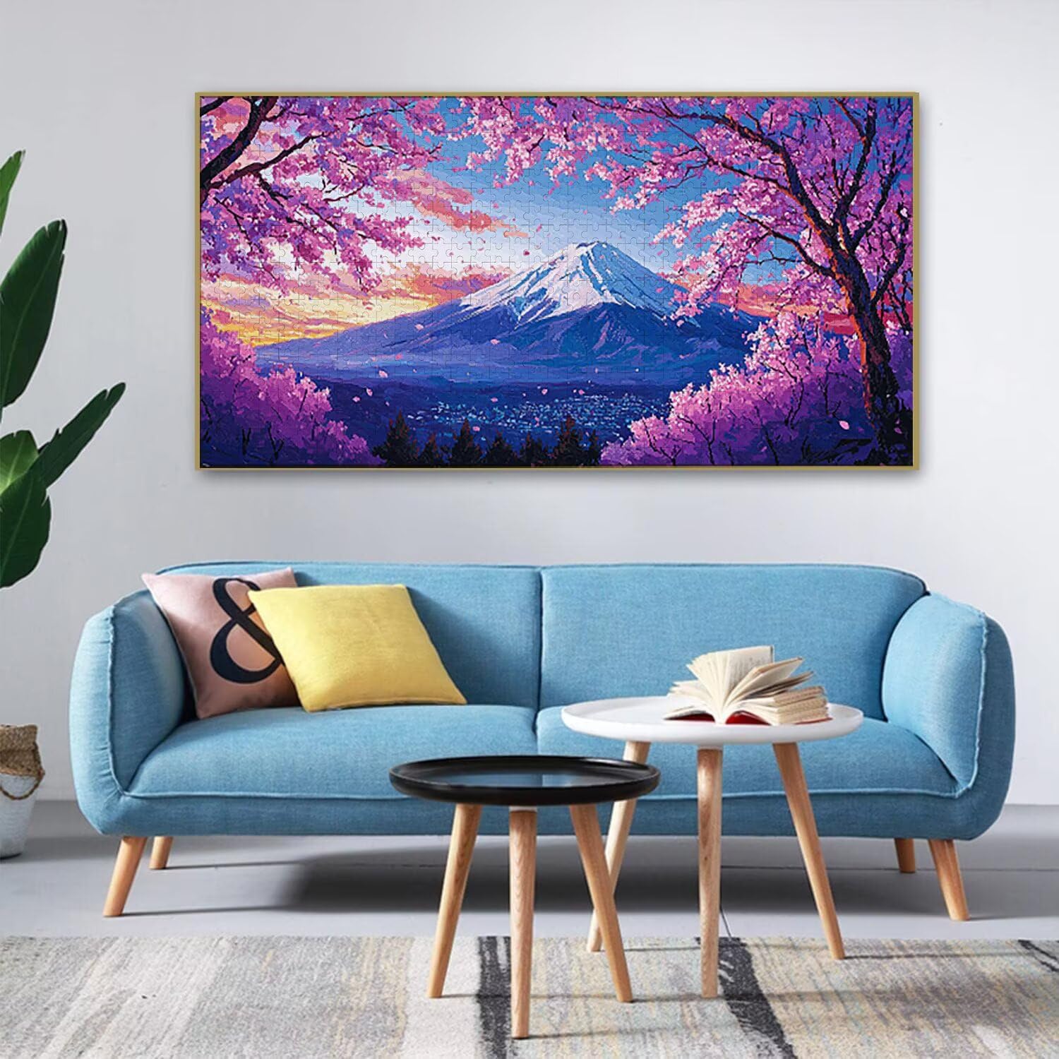 Puzzle dla dorosłych 1100 elementów, puzzle widok na górę Fuji, dla dorosłych Puzzle klasyczne i od 14 lat junior, rodzinne puzzle rozrywka w domu prezent 87x42cm l-257