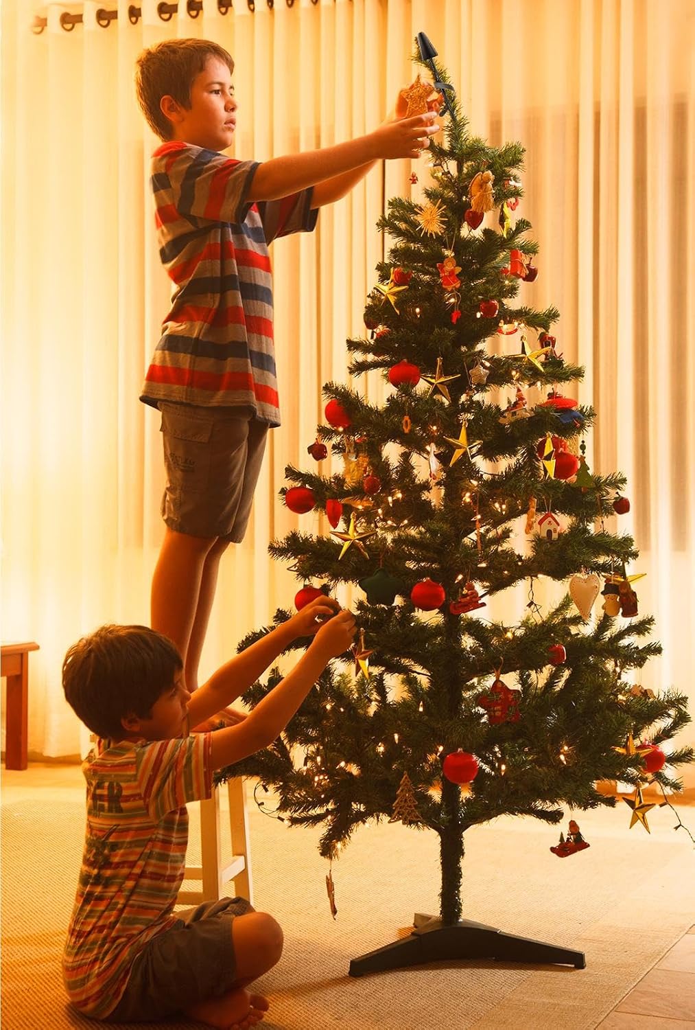 Christmas Tree Topper Holder, Anti-tip Strap-On Stabilizer for Tree Toppers Universal, 4 Sizes Adapter for Star/Angel/Grinch Ornaments on Real & Artificial Trees - Image 8