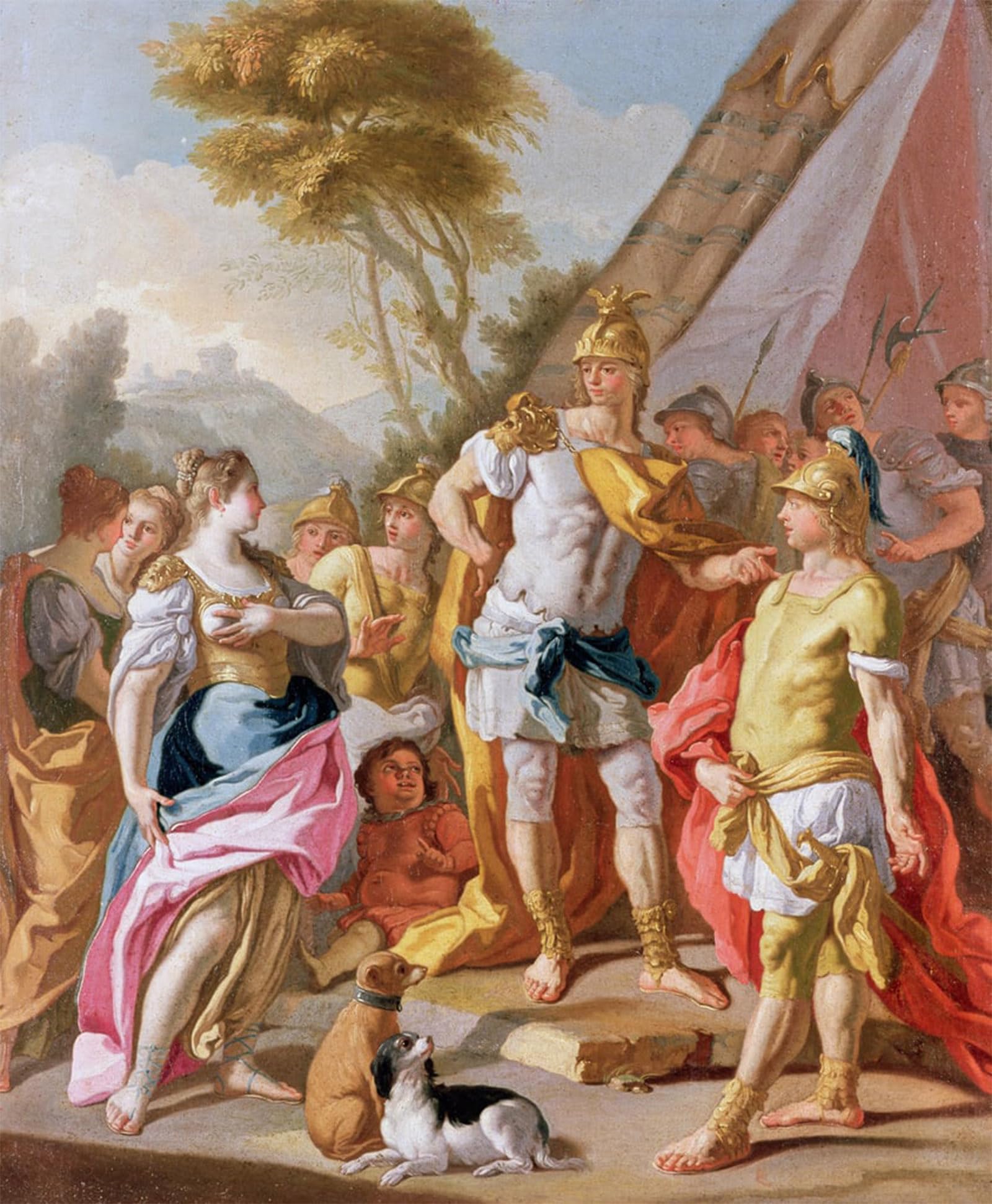 POSTERIIk Vintage Classic Picture Landscape Artwork Classical Scene by Francesco De Mura Portrait Canvas Painting for Office Home Decor 60x90cm