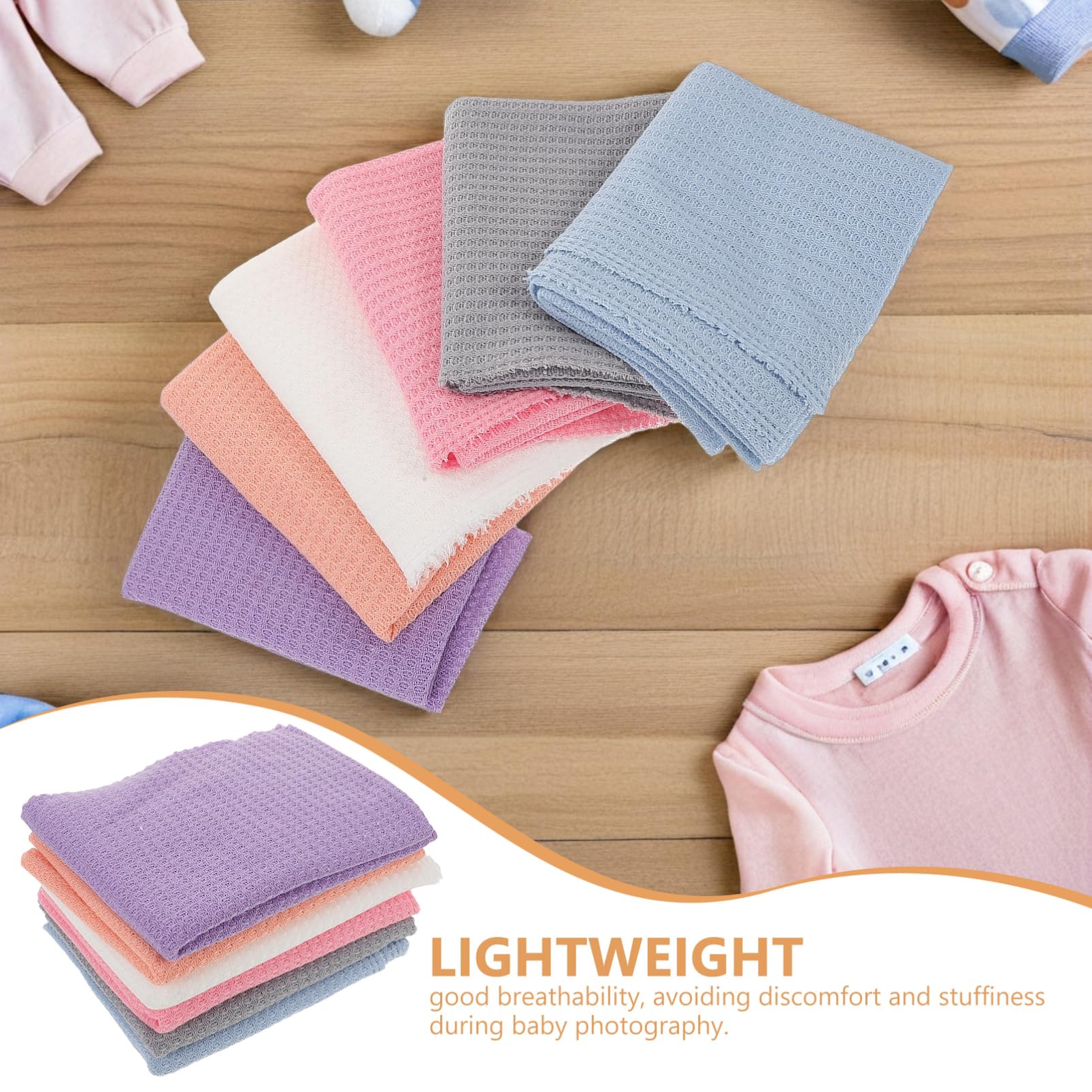 6 Stück Elastisches Wickeltuch für Neugeborene Jungen und Mädchen Leichtes Mull-Material für Fotoshootings Thematische Requisiten Vielseitig Einsetzbar als Babytragetuch