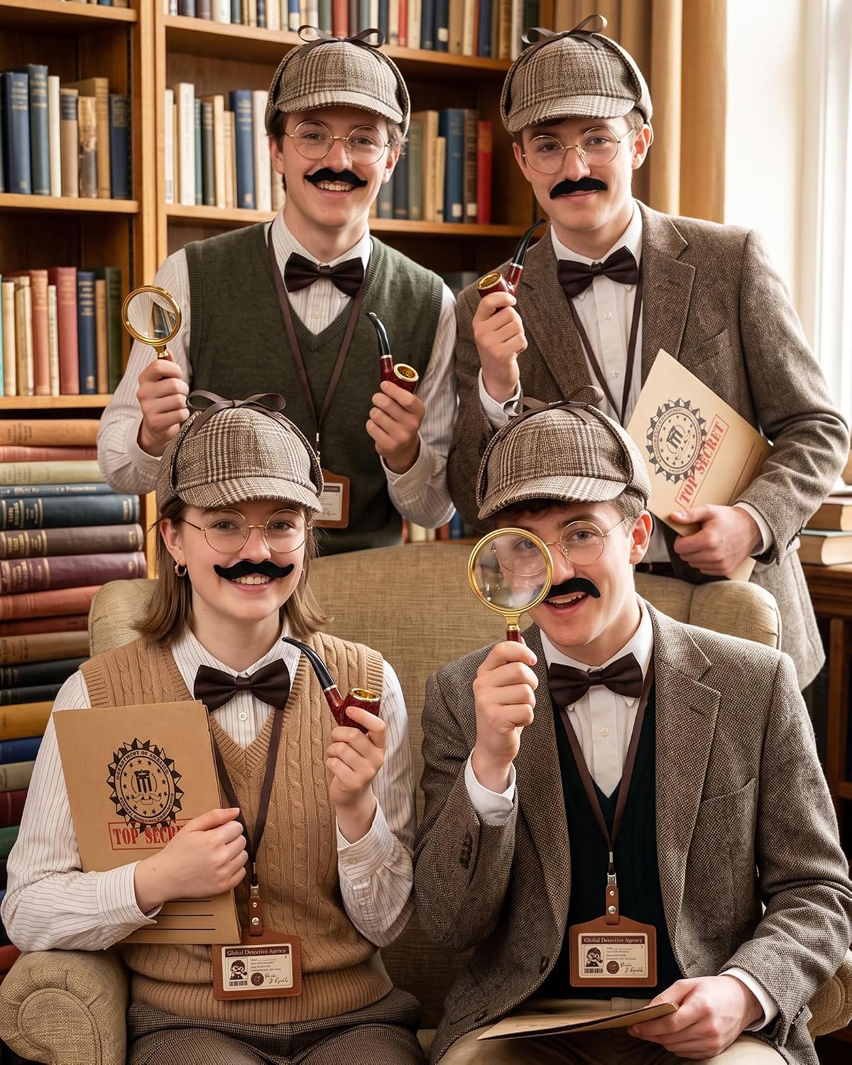 Detective Costume Accessories with Detective Hat for Halloween Dress Up