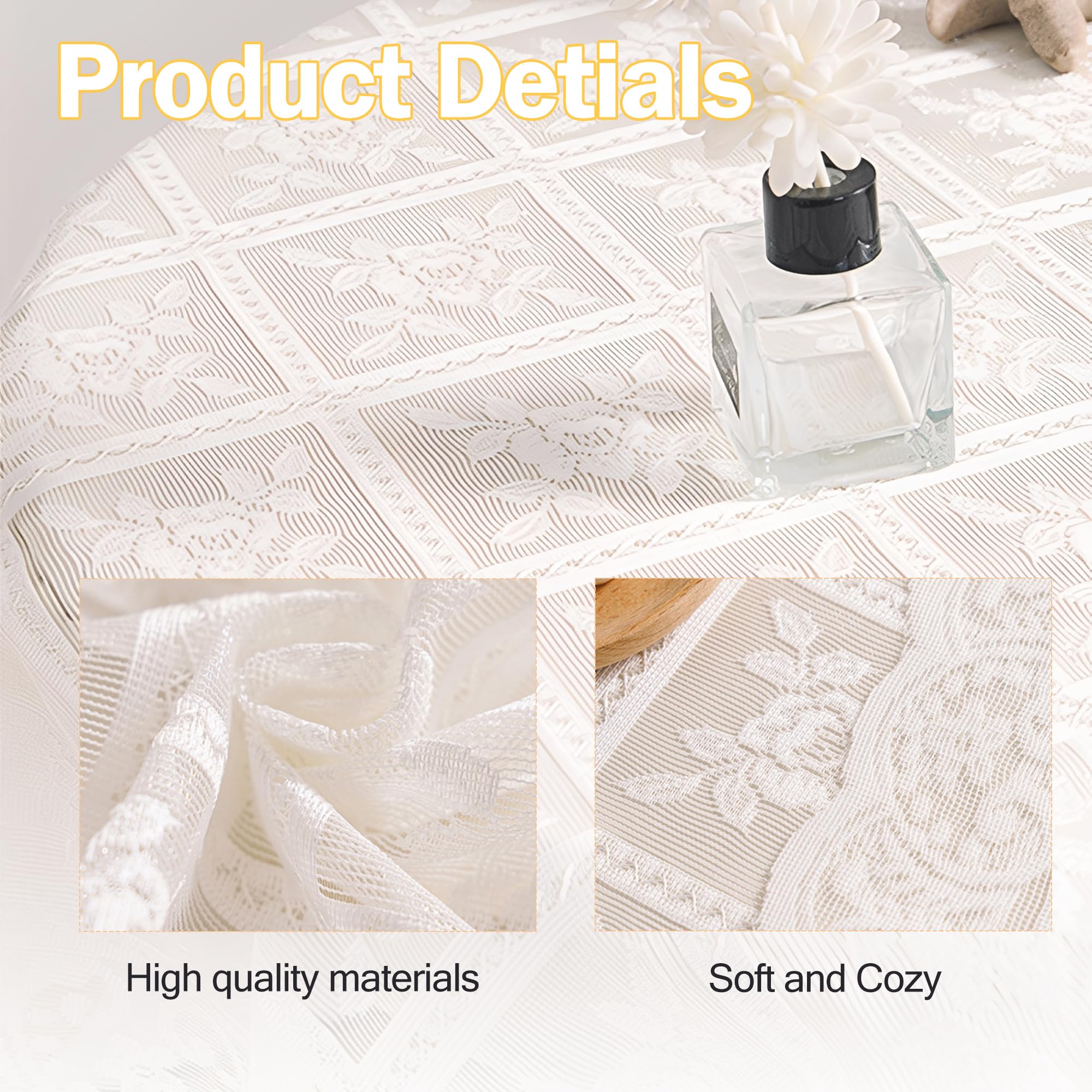 QACUU Elegant Floral Lace Tablecloths - Image 3