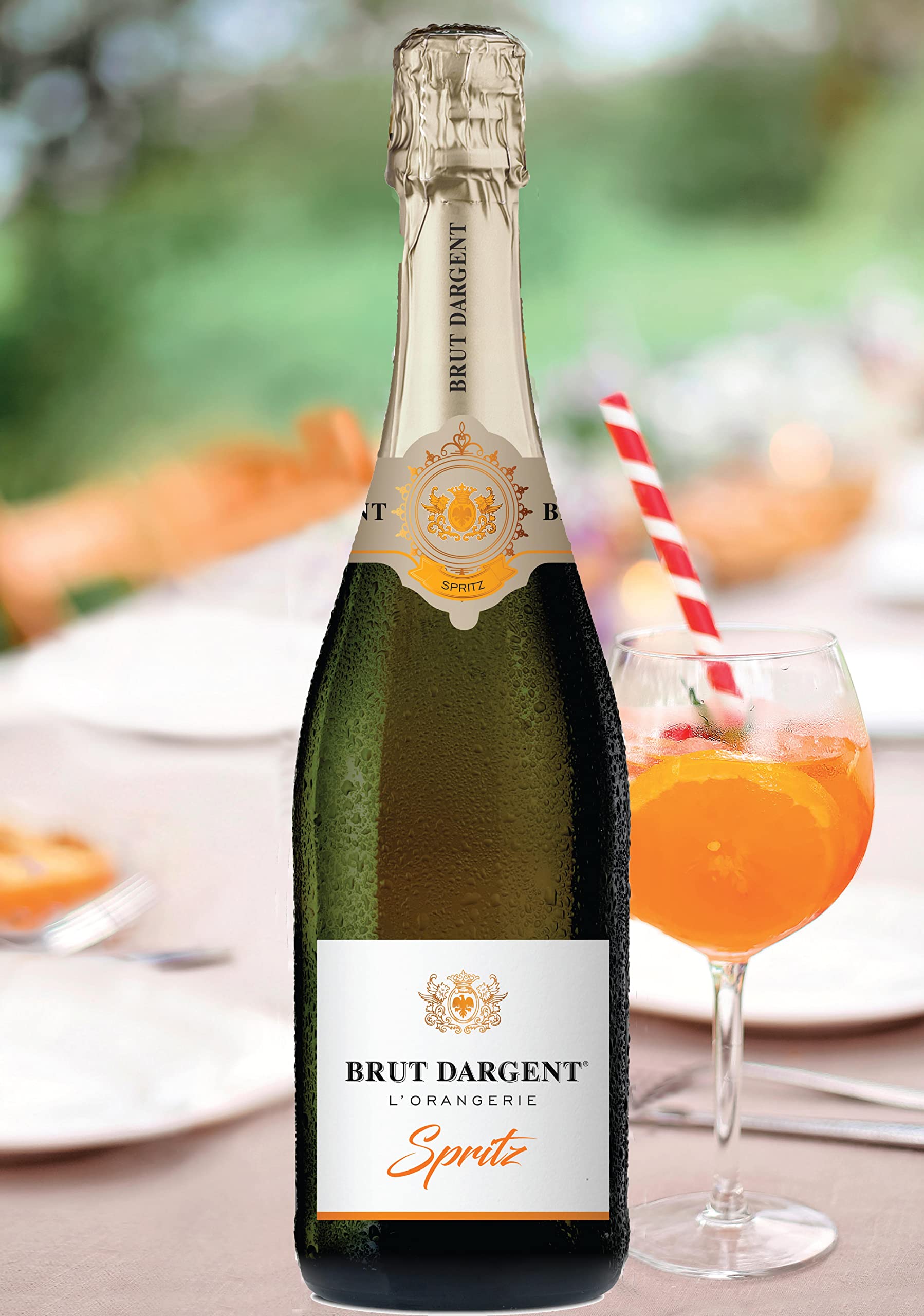Brut Dargent L'Orangerie Spritz - Spritz prêt à déguster élaboré à partir de vin mousseux et d'une liqueur amère aux arômes naturels d'orange et d'herbes (6 x 0.75 L)