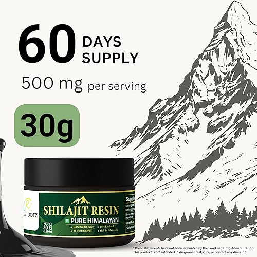 Miniatura 4 de RuralDotz - Resina Shilajit del Himalaya  100% natural  500 mg por porción  Auténtico tono mineral del Himalaya para energía, fuerza y vitalidad